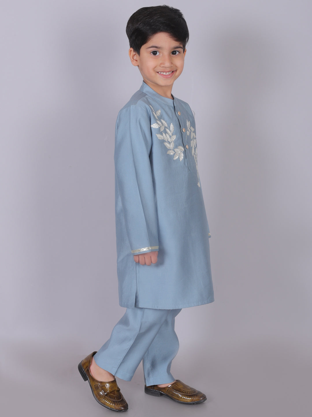 Ethnic Boys Blue Kurta with Pant set