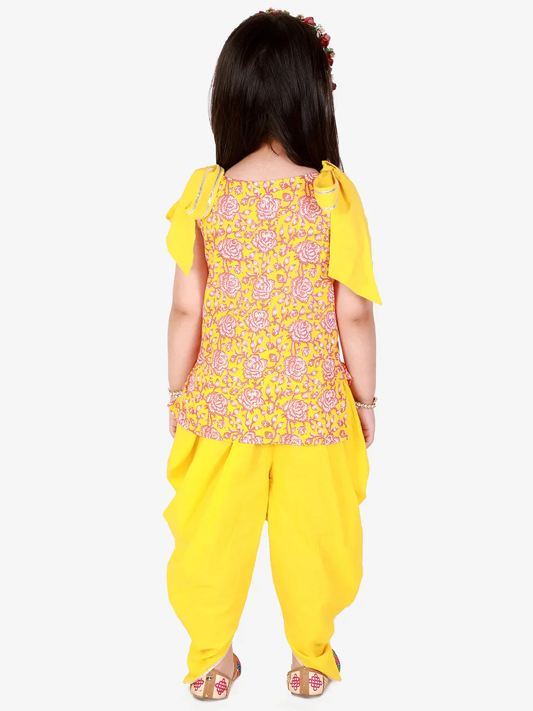 Girls stylish Folklore printed kurta with dhoti set