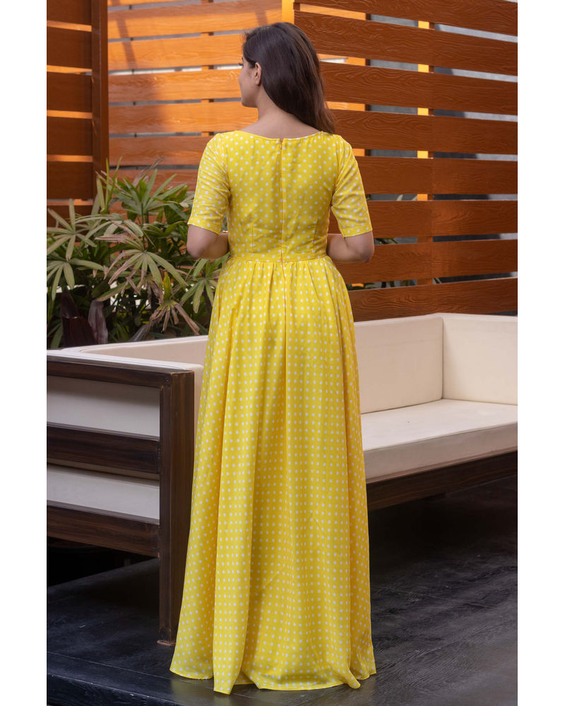 Yellow Polka Dots One Way Gown