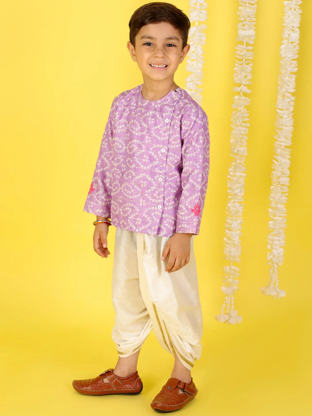 Boys printed kurta dhoti set