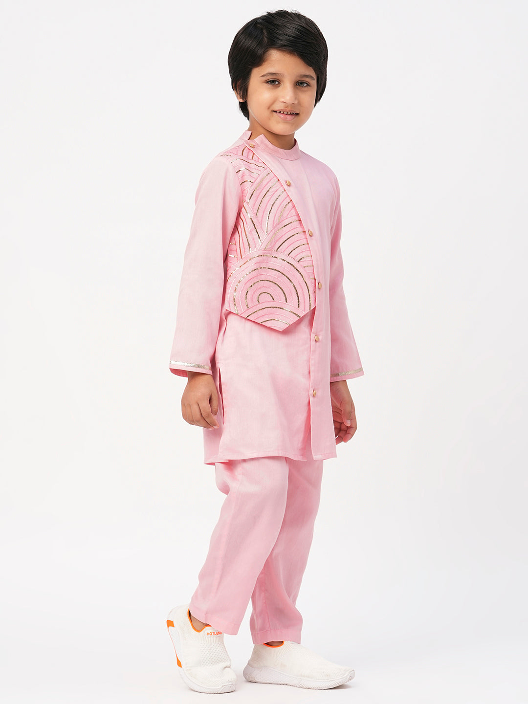 Bollywood Tadka Pink Kurta Pant set for Boys