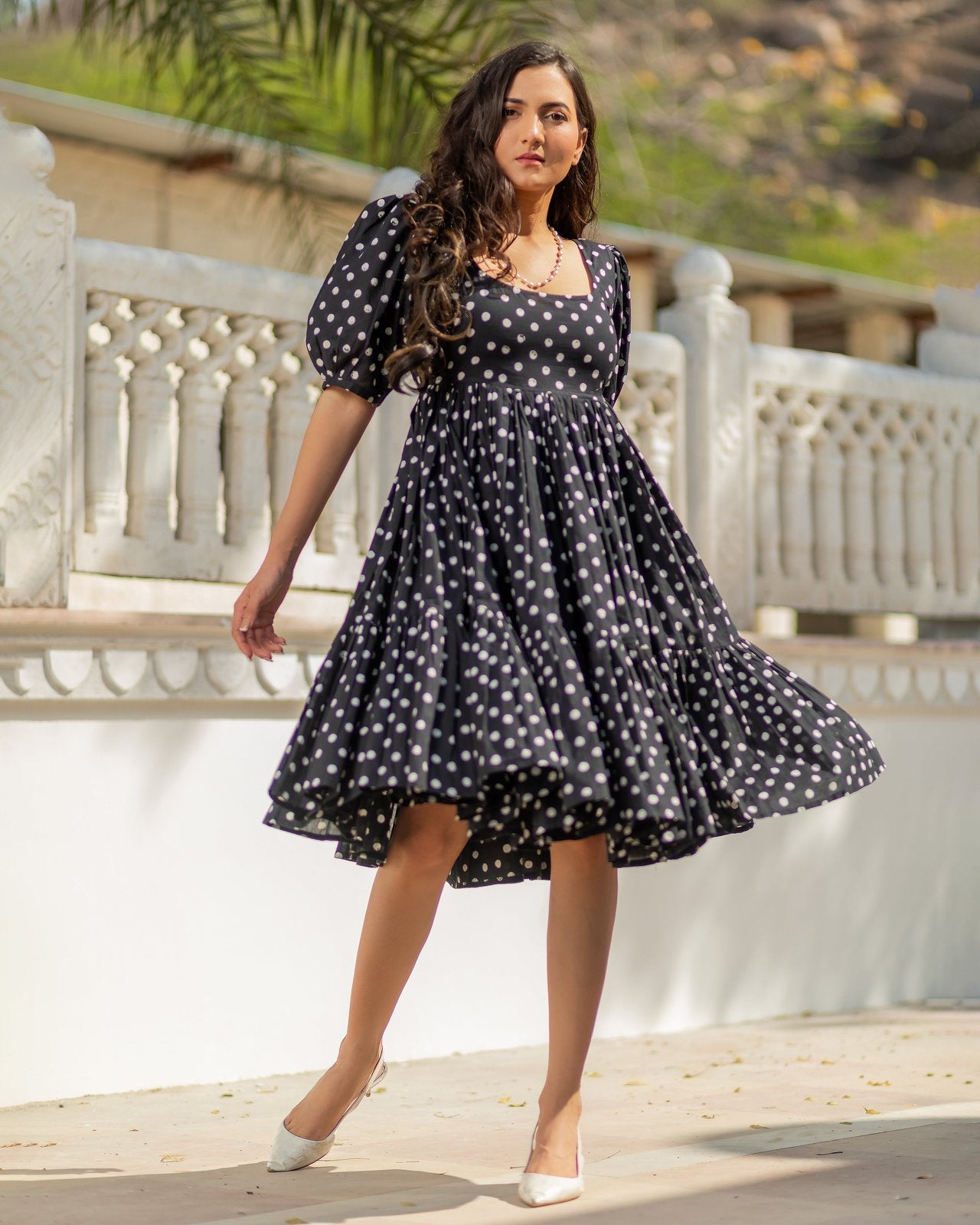 Princess Polka Dot Cotton Dress