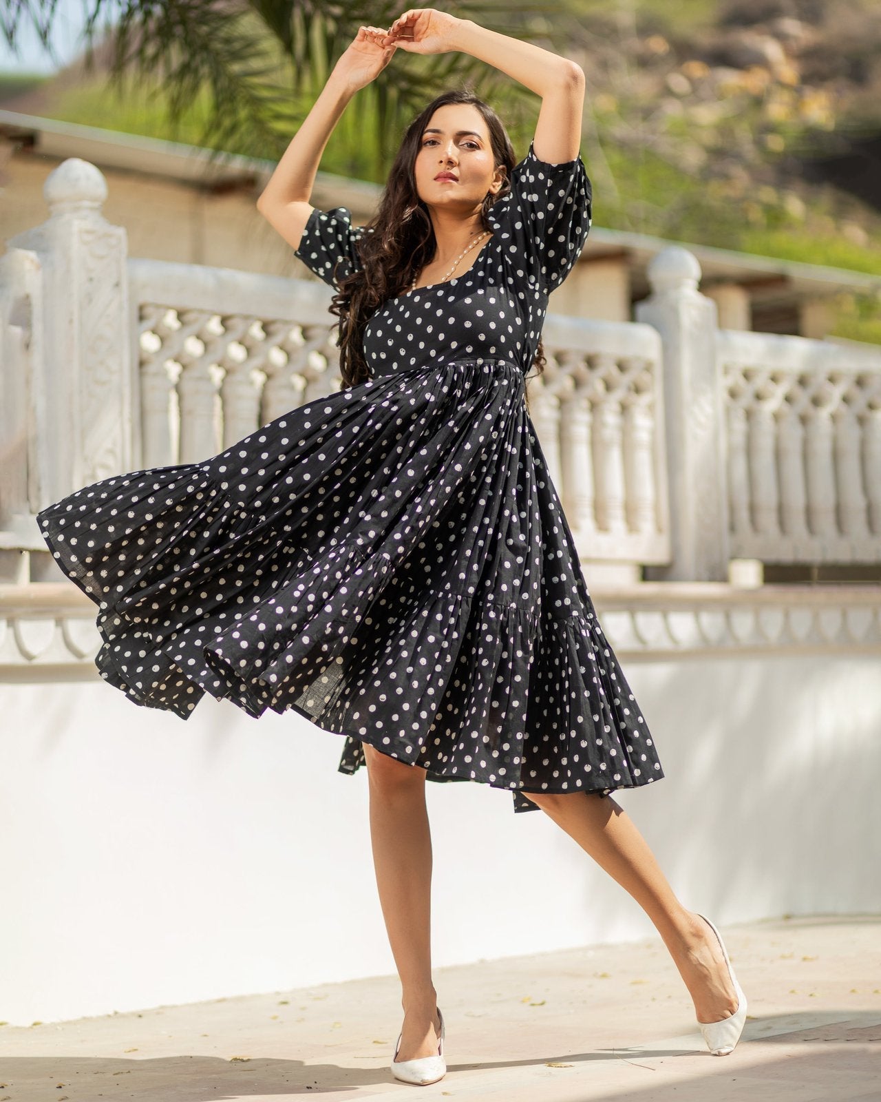 Princess Polka Dot Cotton Dress