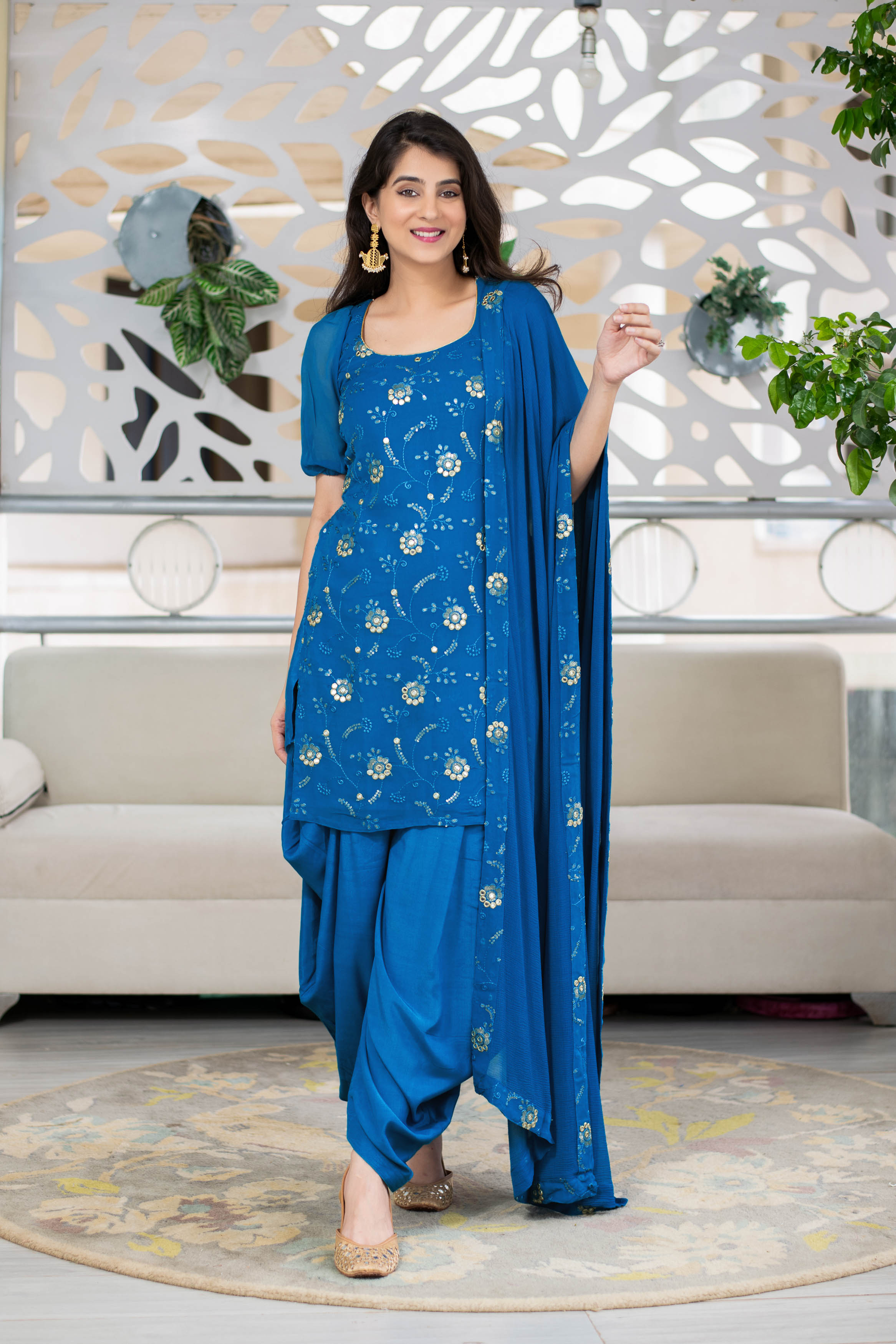 Turquoise Blue Patiala