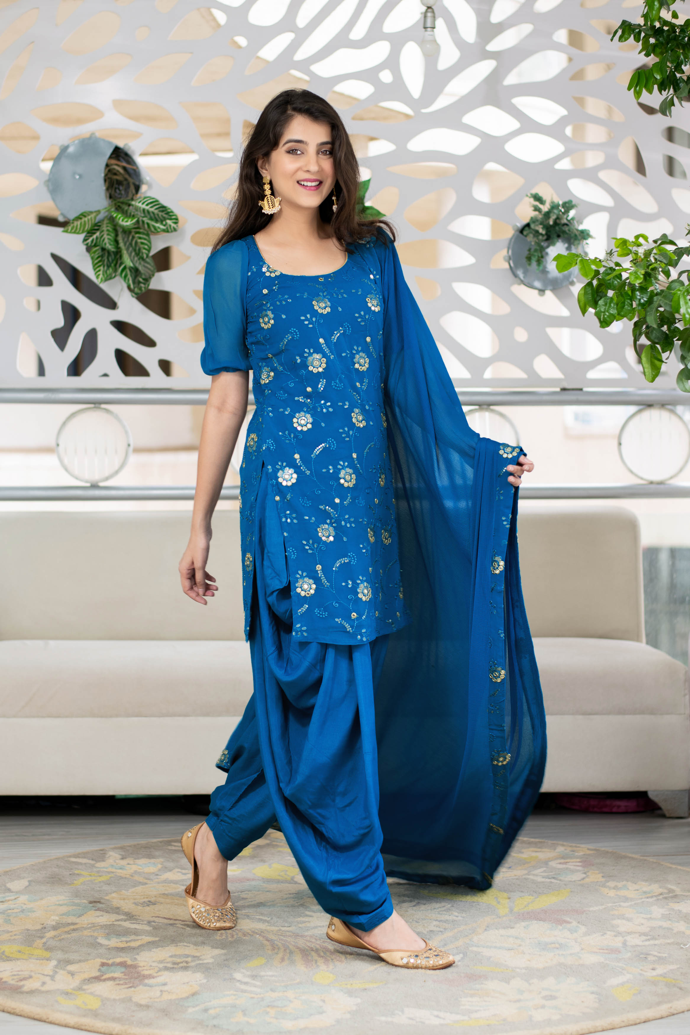 Turquoise Blue Patiala