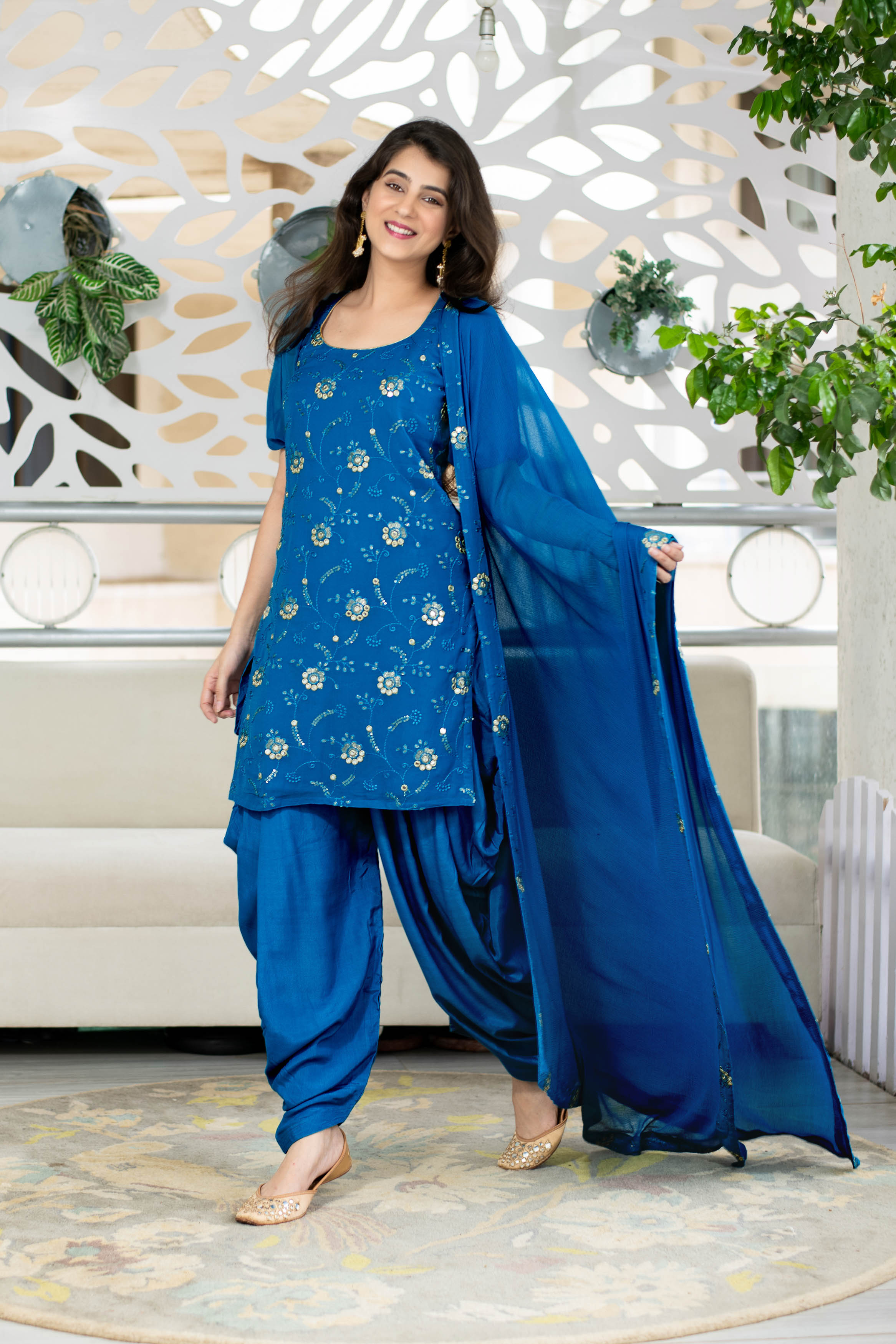 Turquoise Blue Patiala