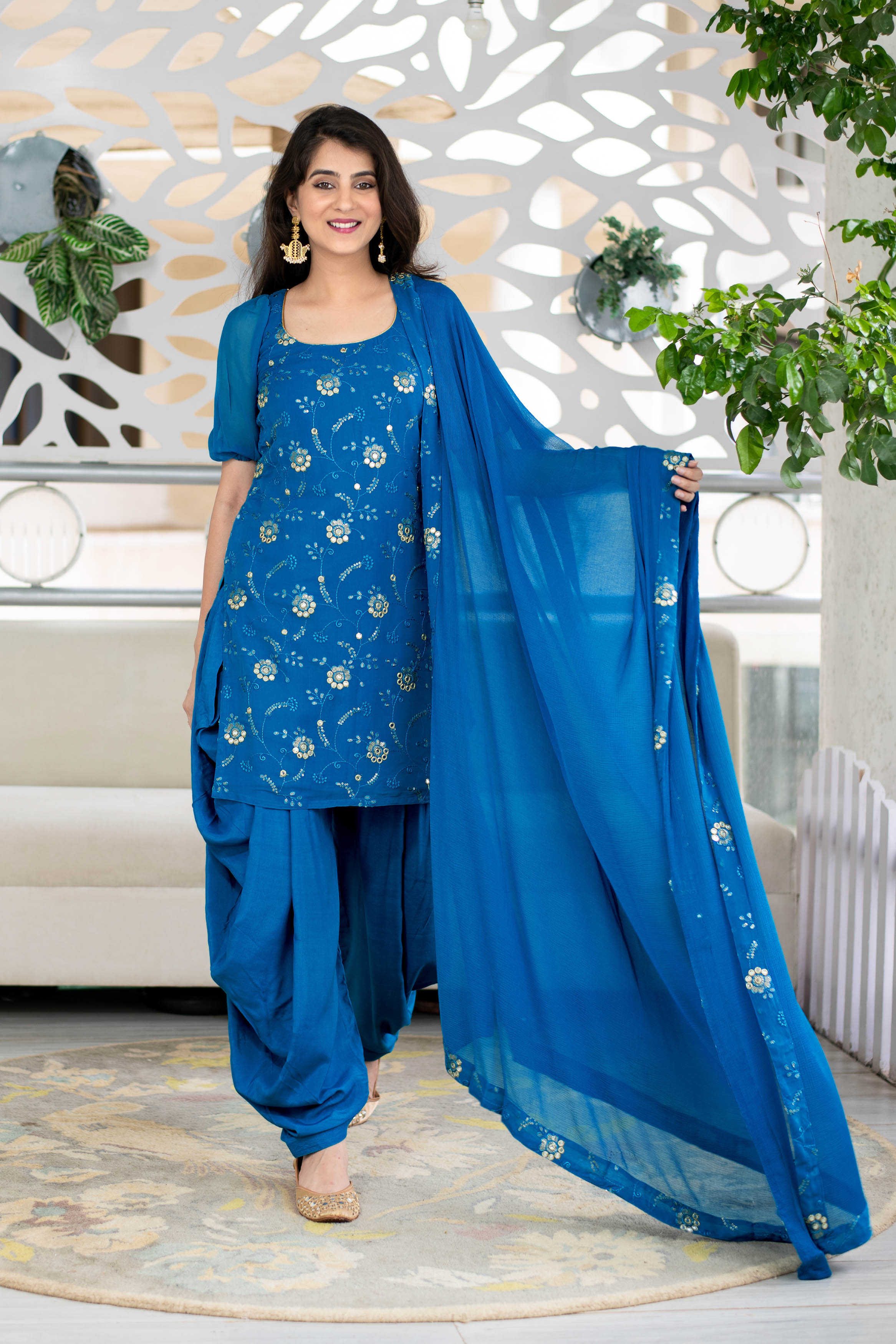 Turquoise Blue Patiala