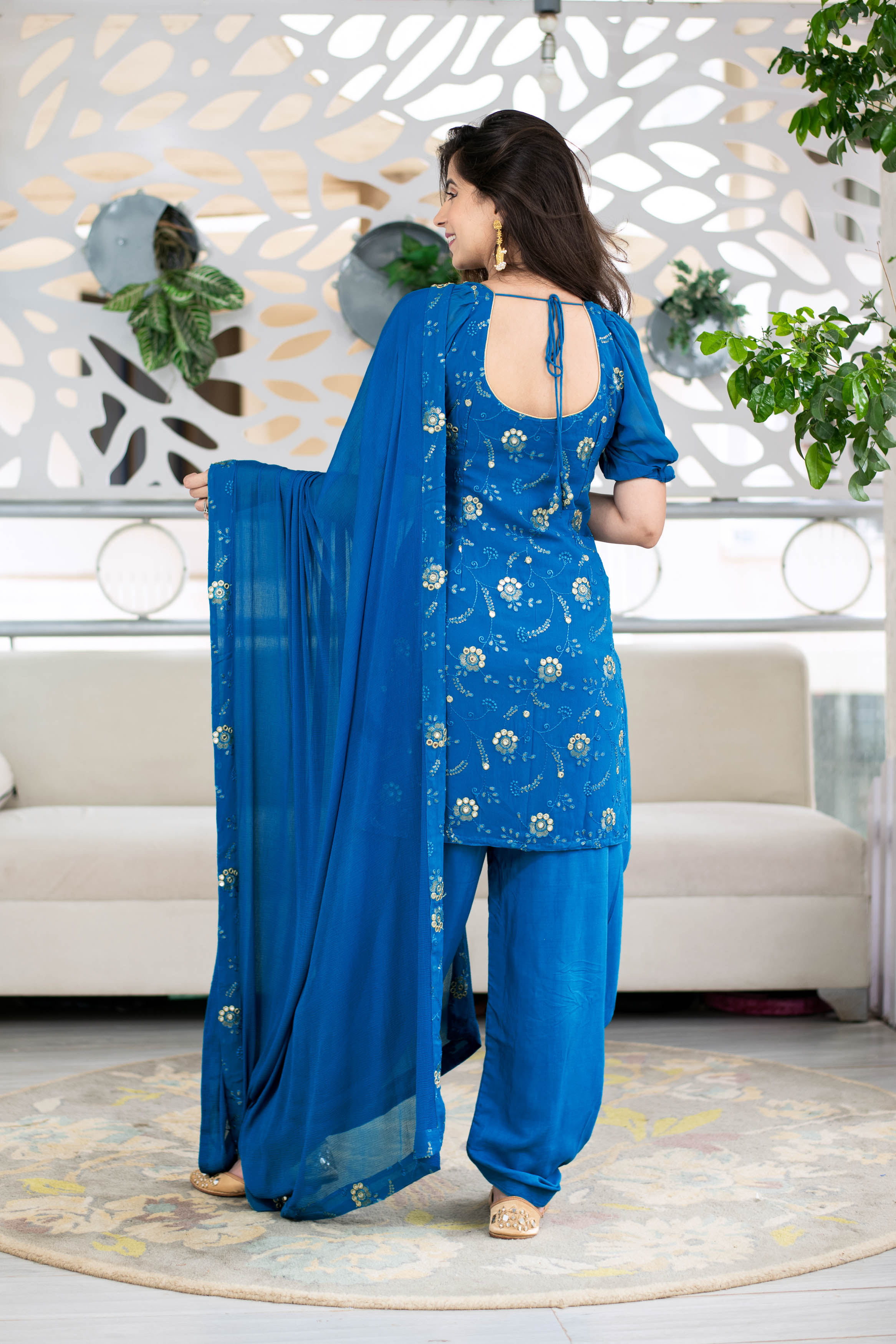 Turquoise Blue Patiala