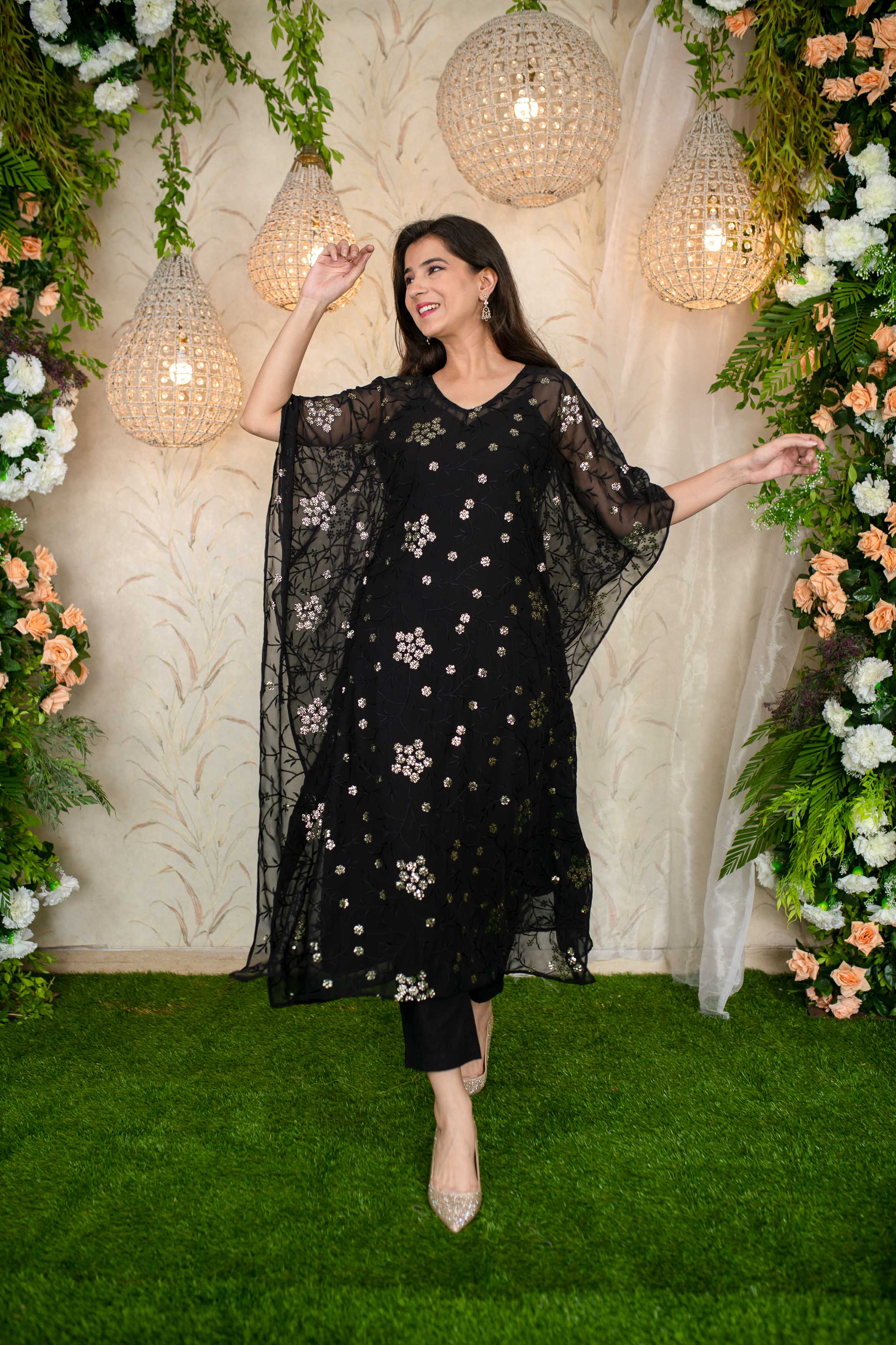 Black Kaftan With Pants