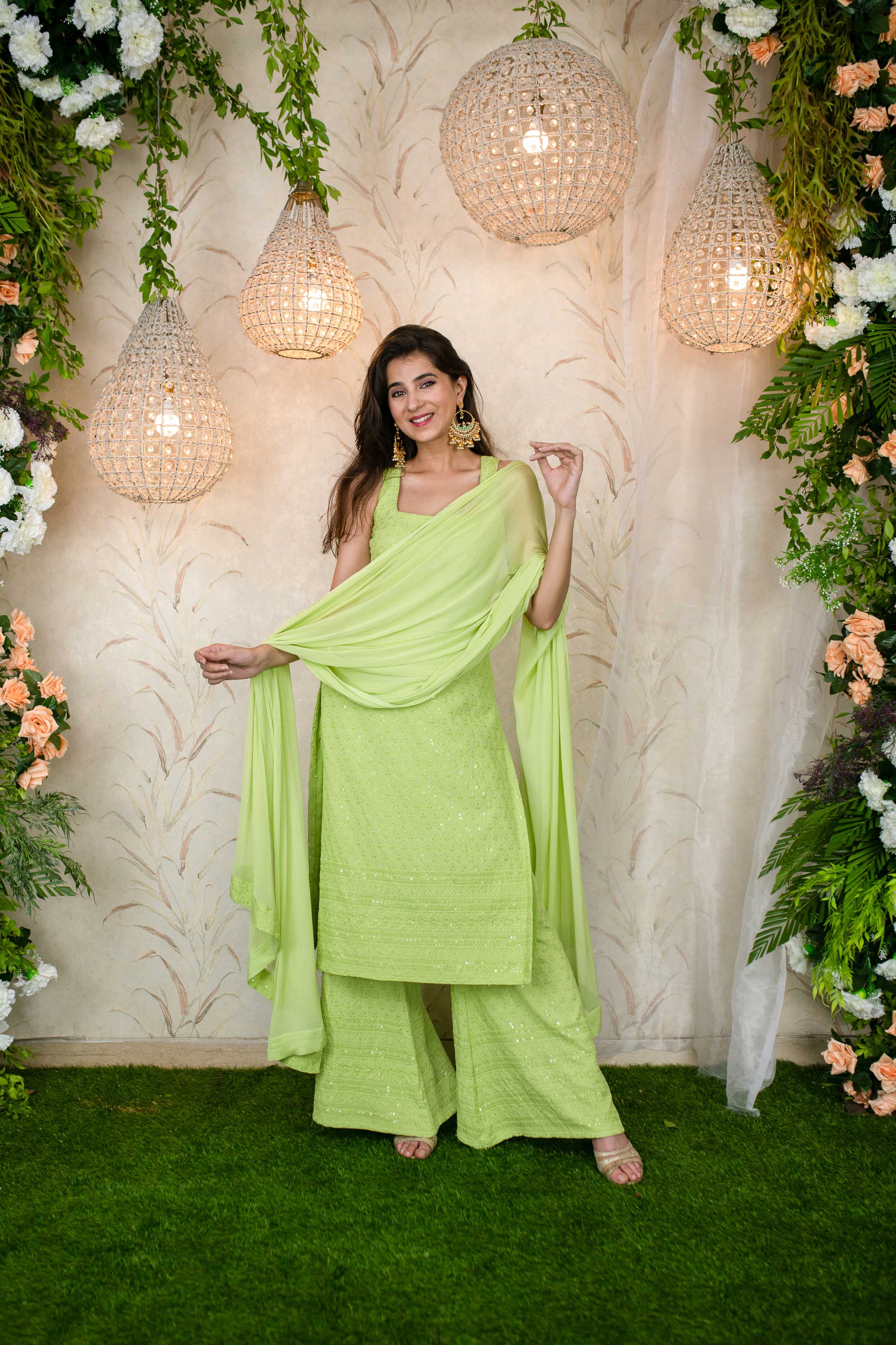 Pista Green Kurta Set