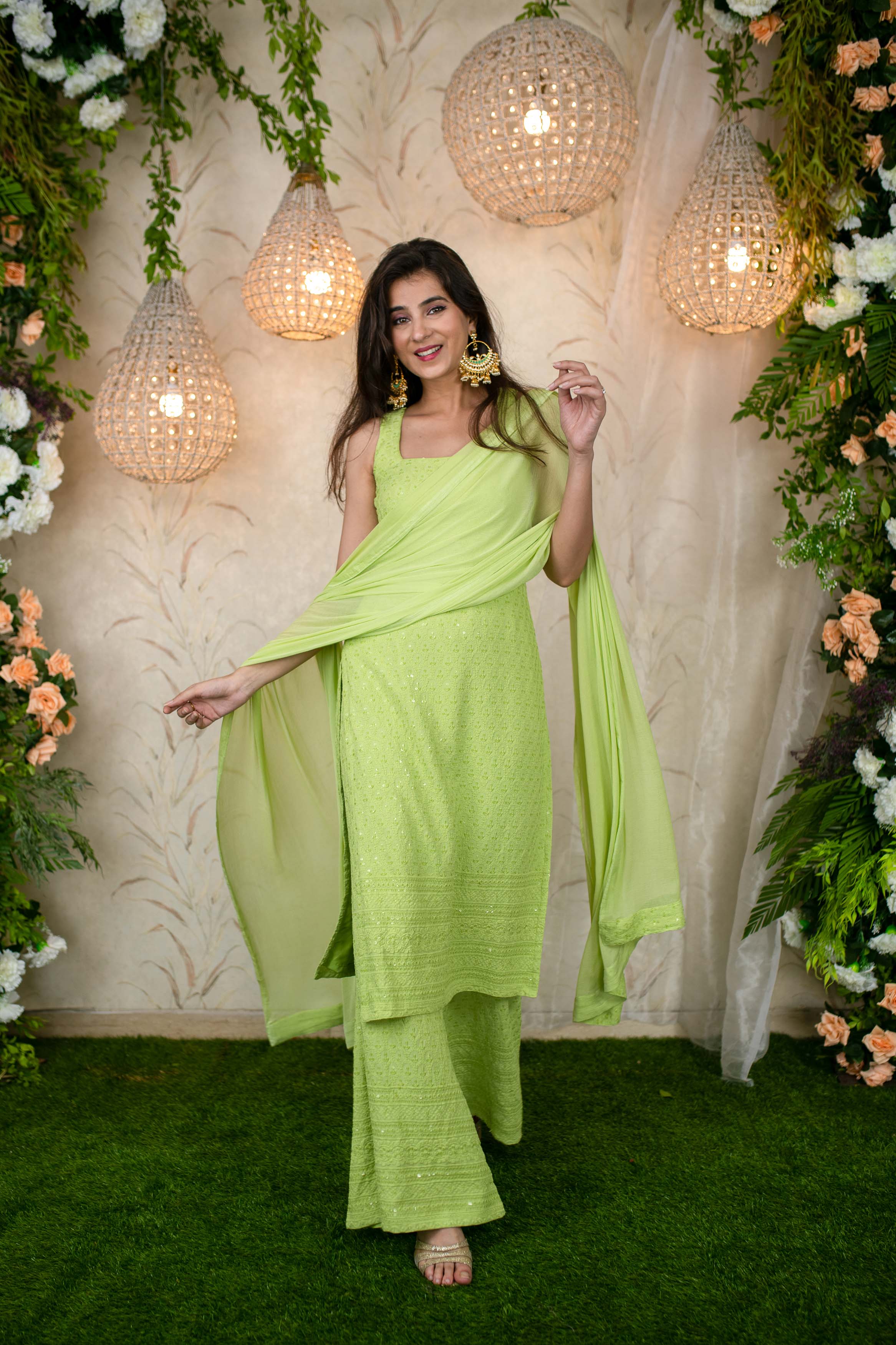 Pista Green Kurta Set