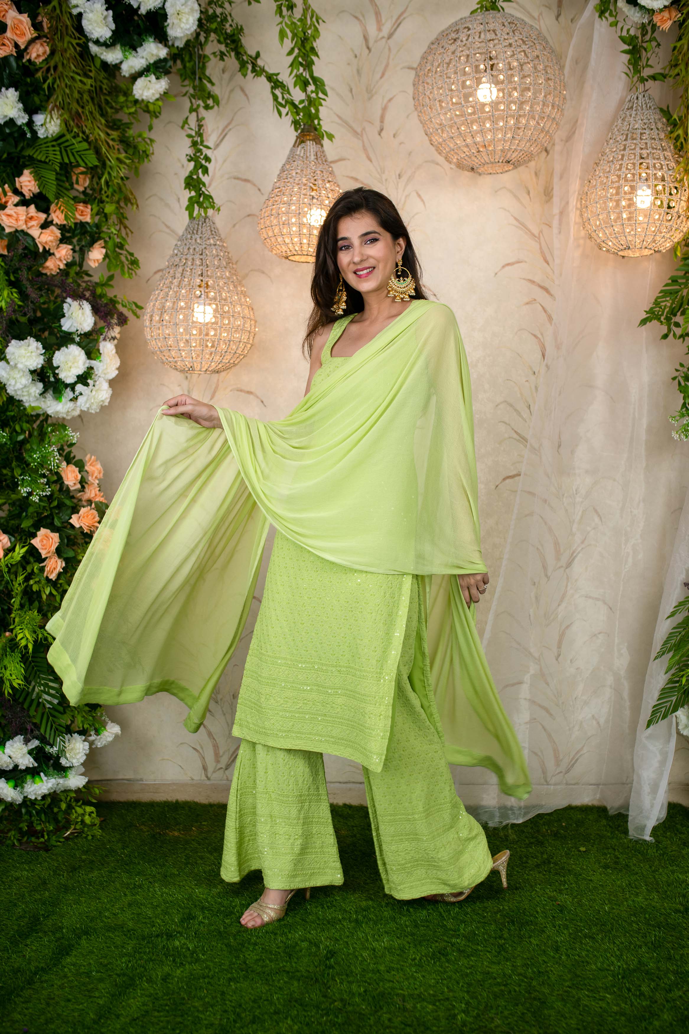 Pista Green Kurta Set