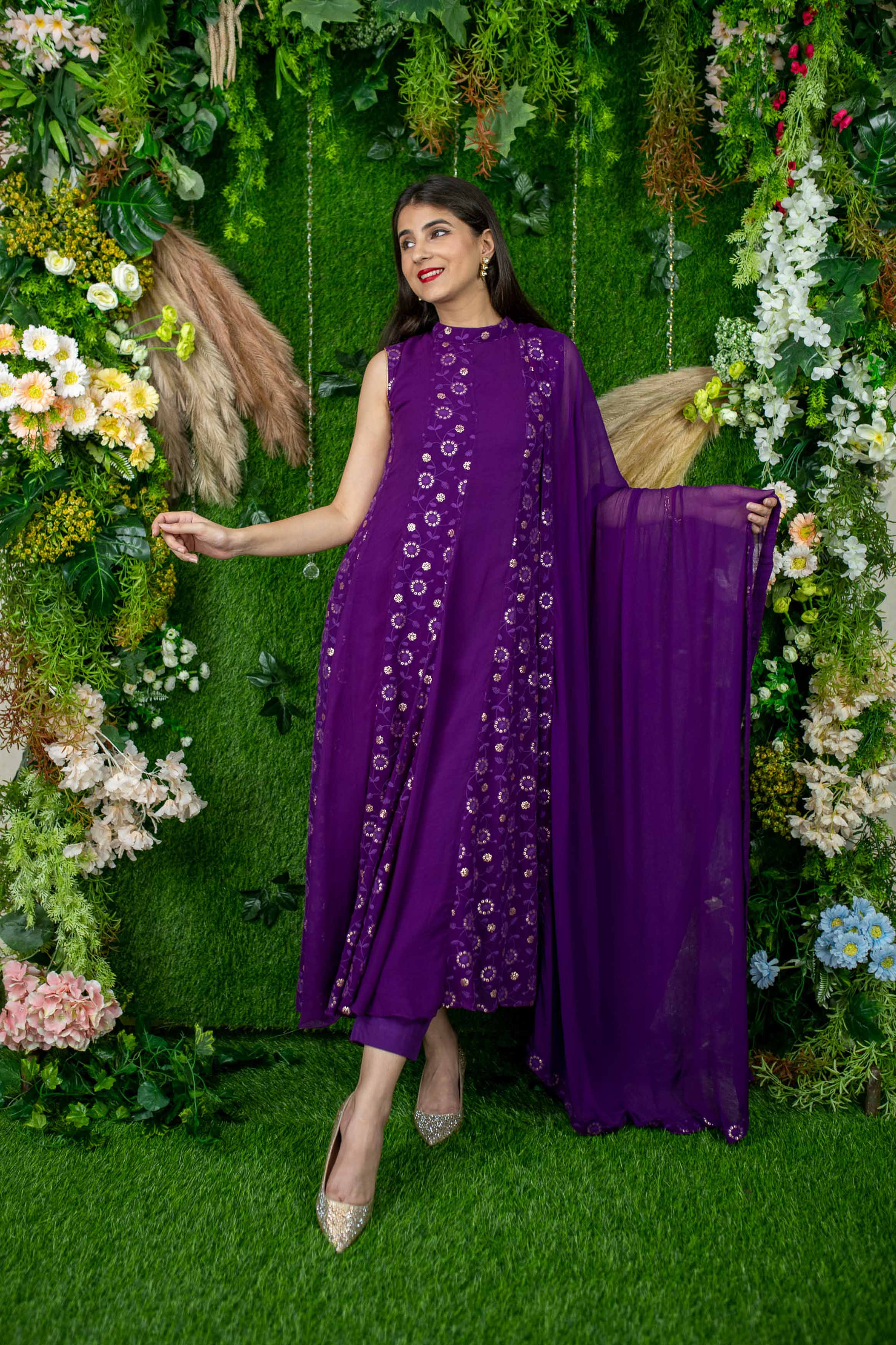 Purple Alternate Anarkali