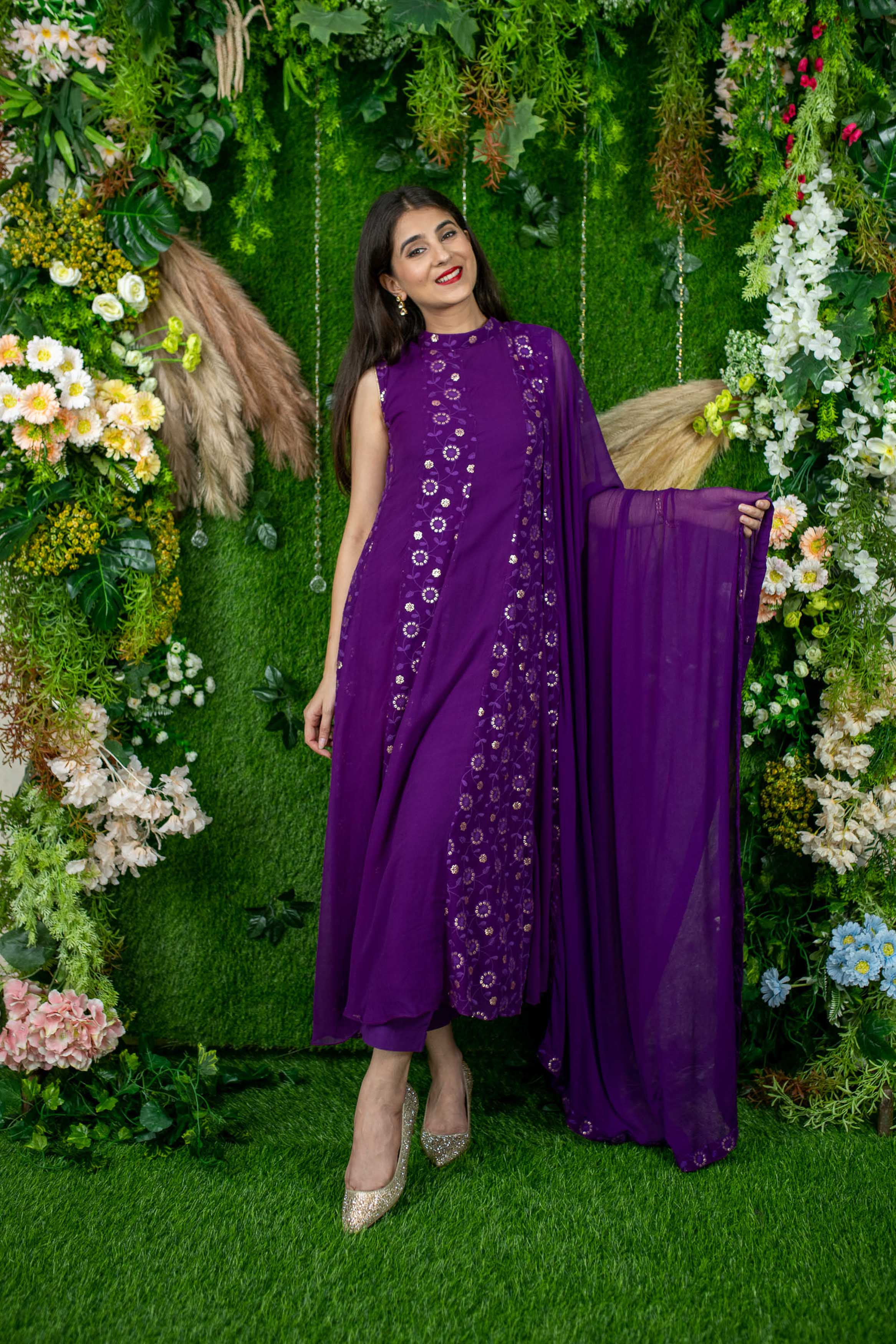 Purple Alternate Anarkali