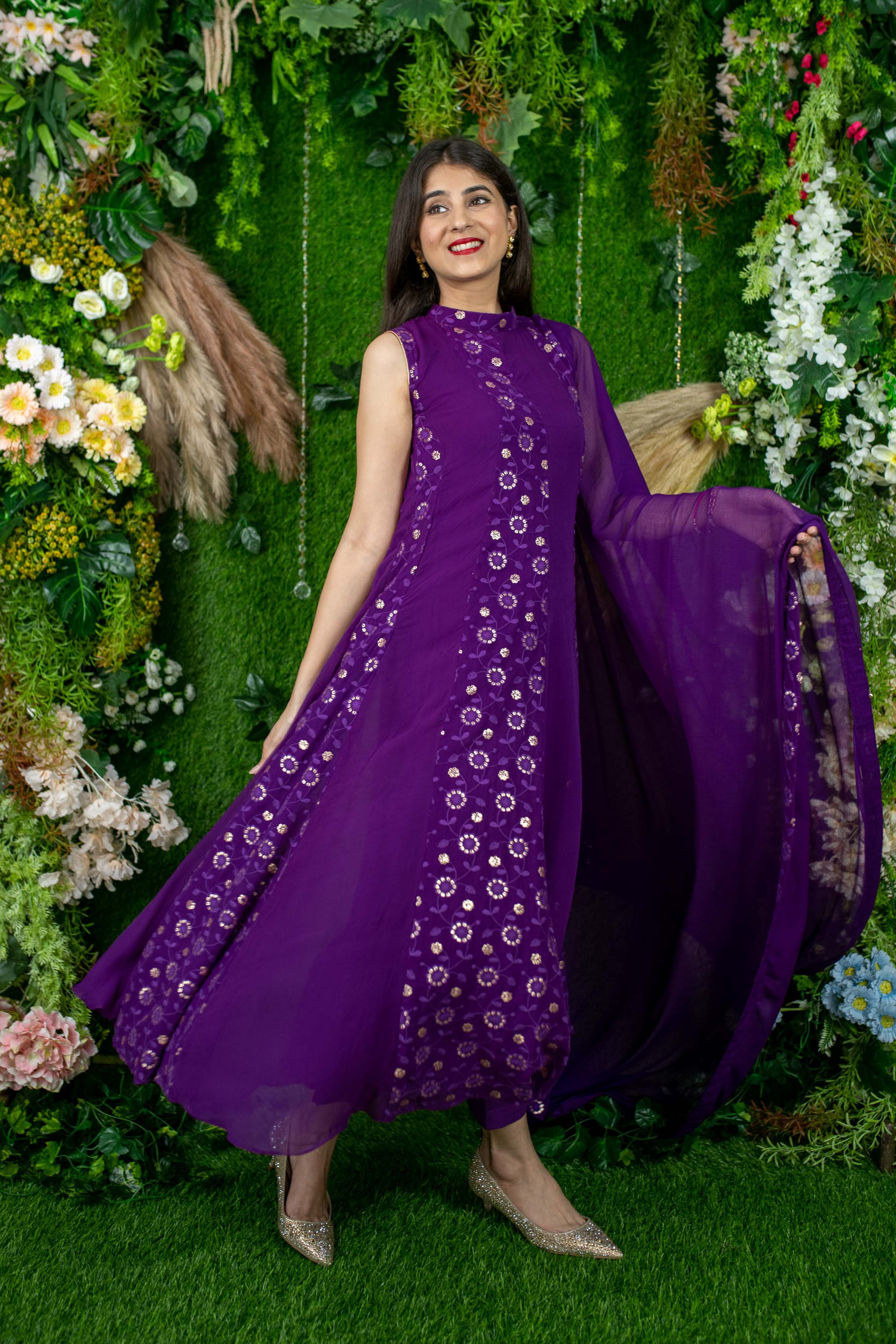 Purple Alternate Anarkali