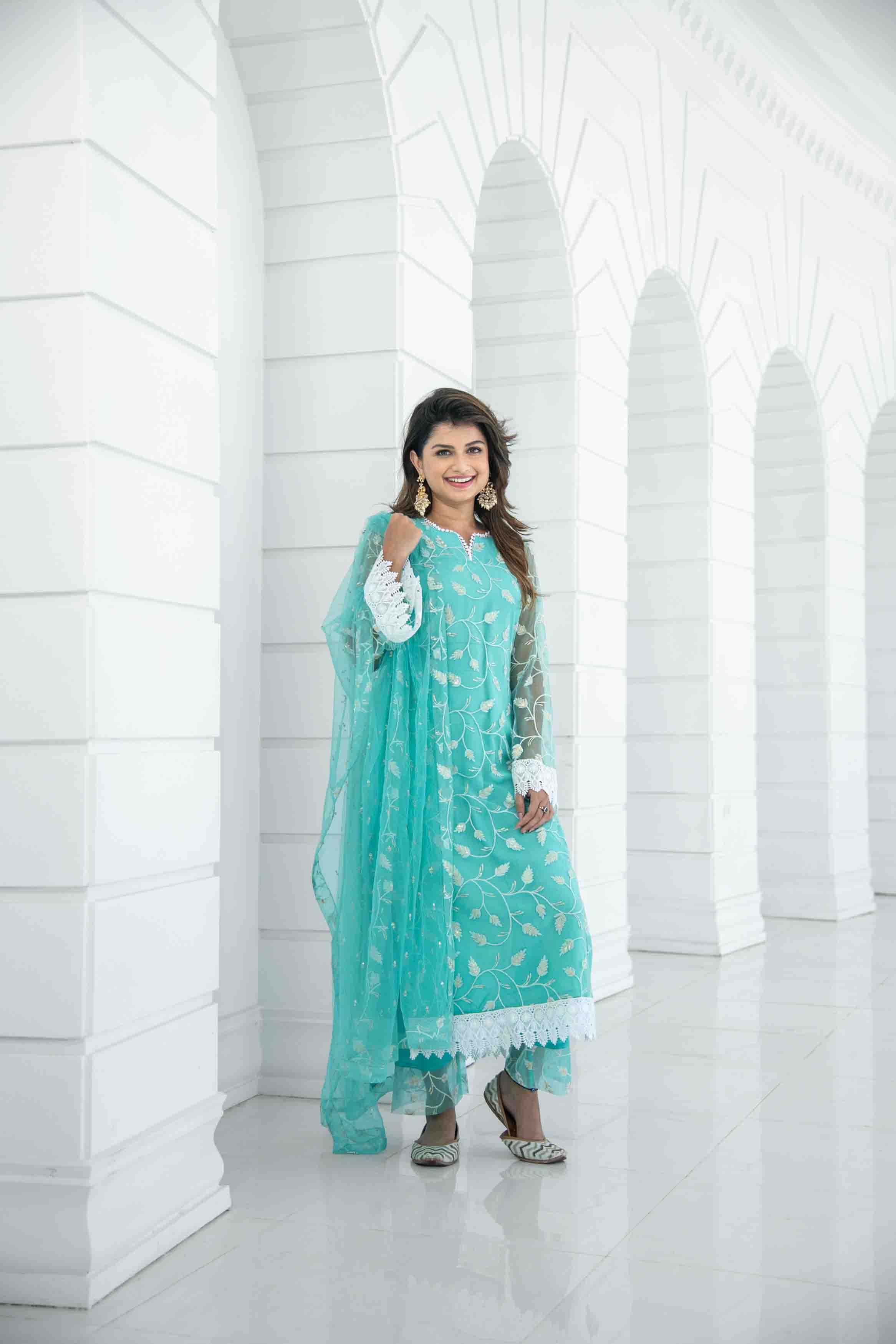 Sea Green Pakistani Set