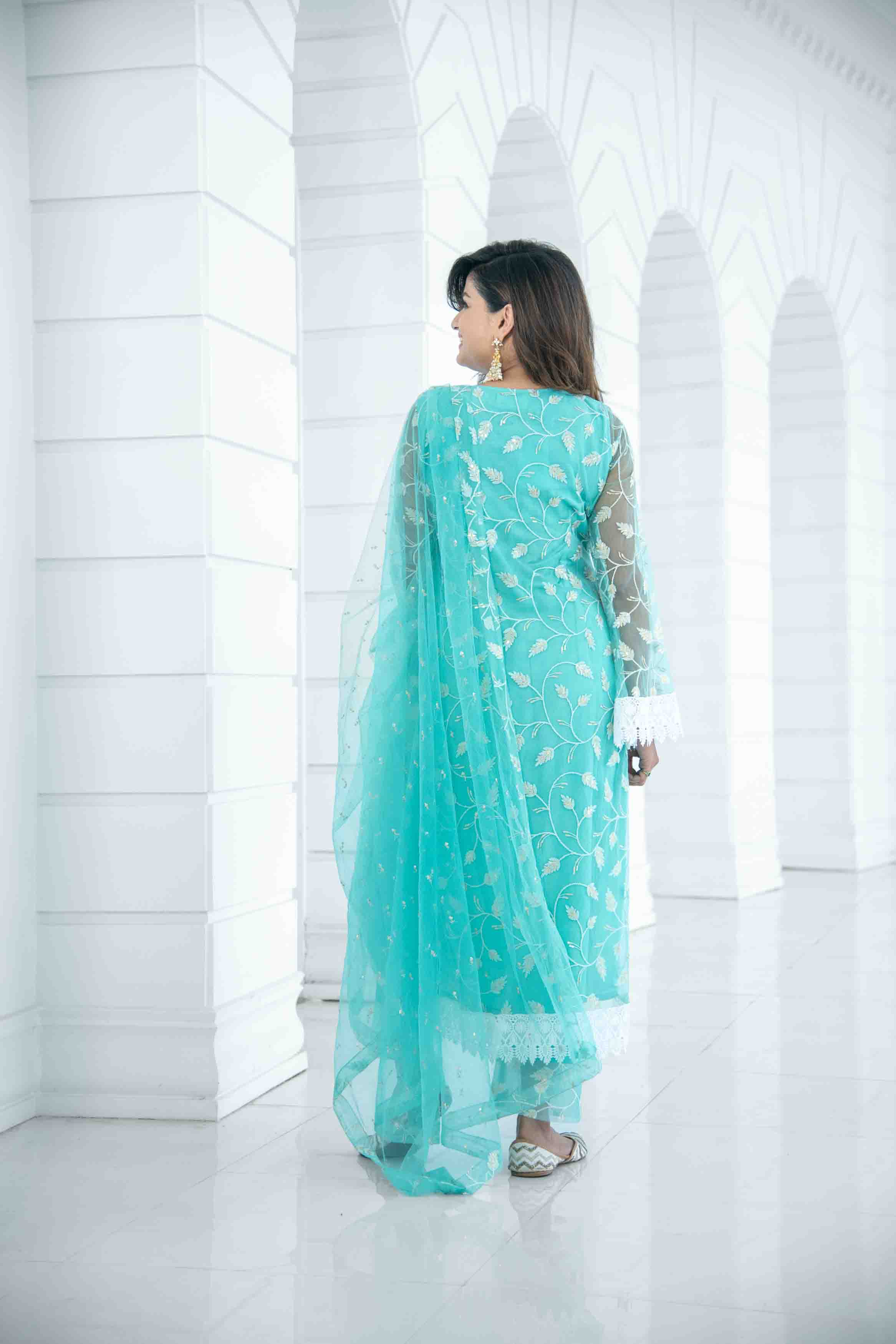 Sea Green Pakistani Set