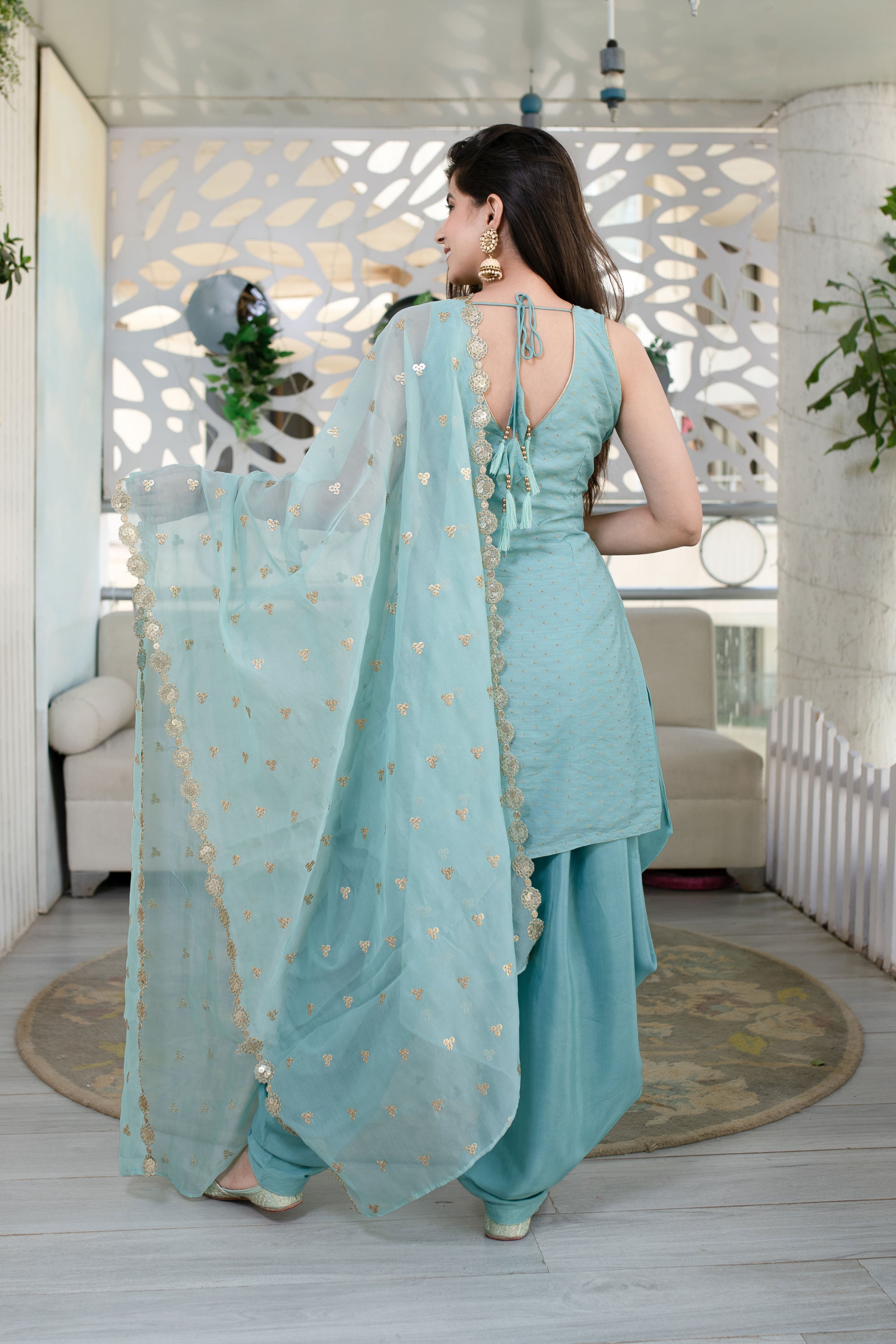 Light Mint Patiala Set