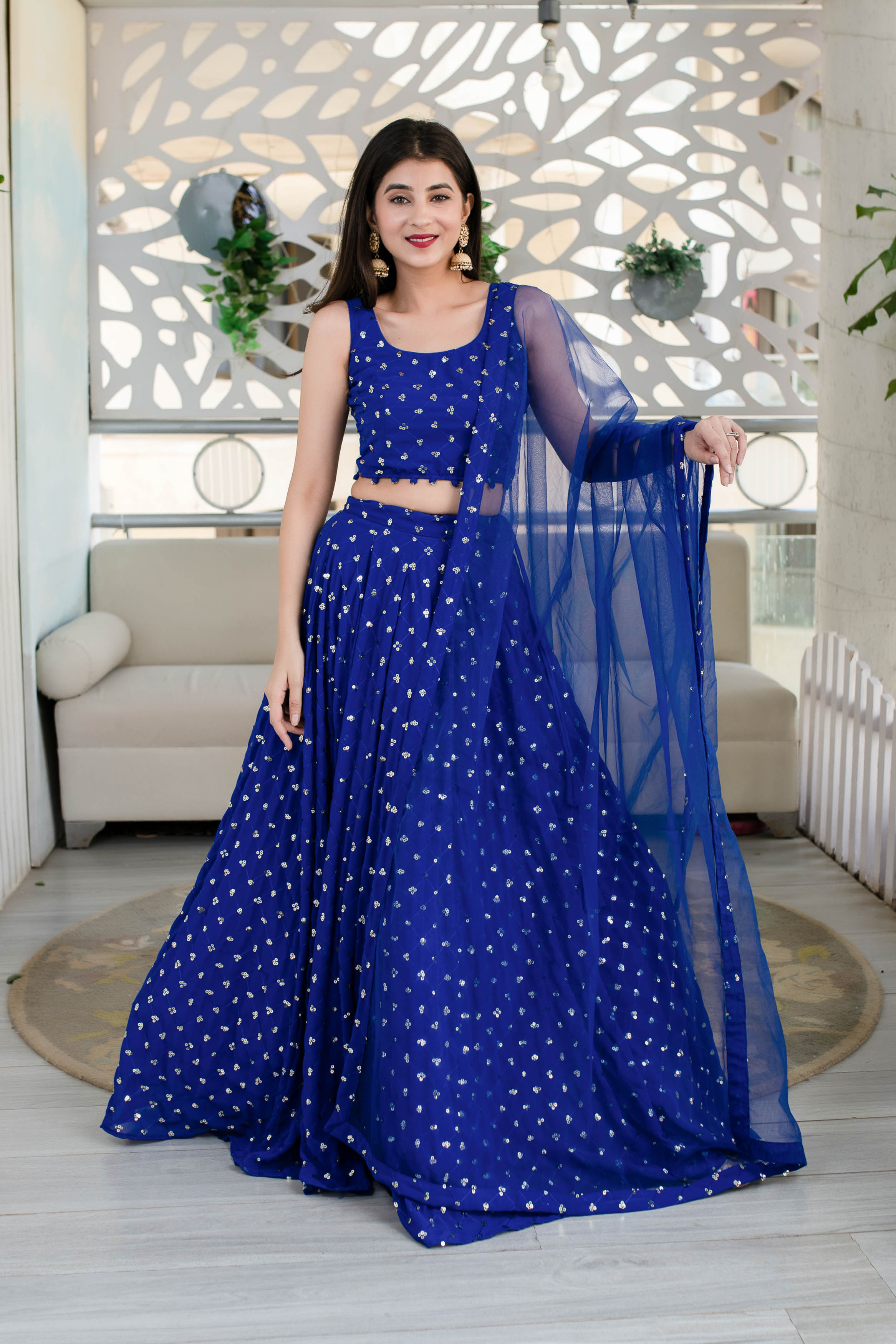 Royal Blue Lehenga