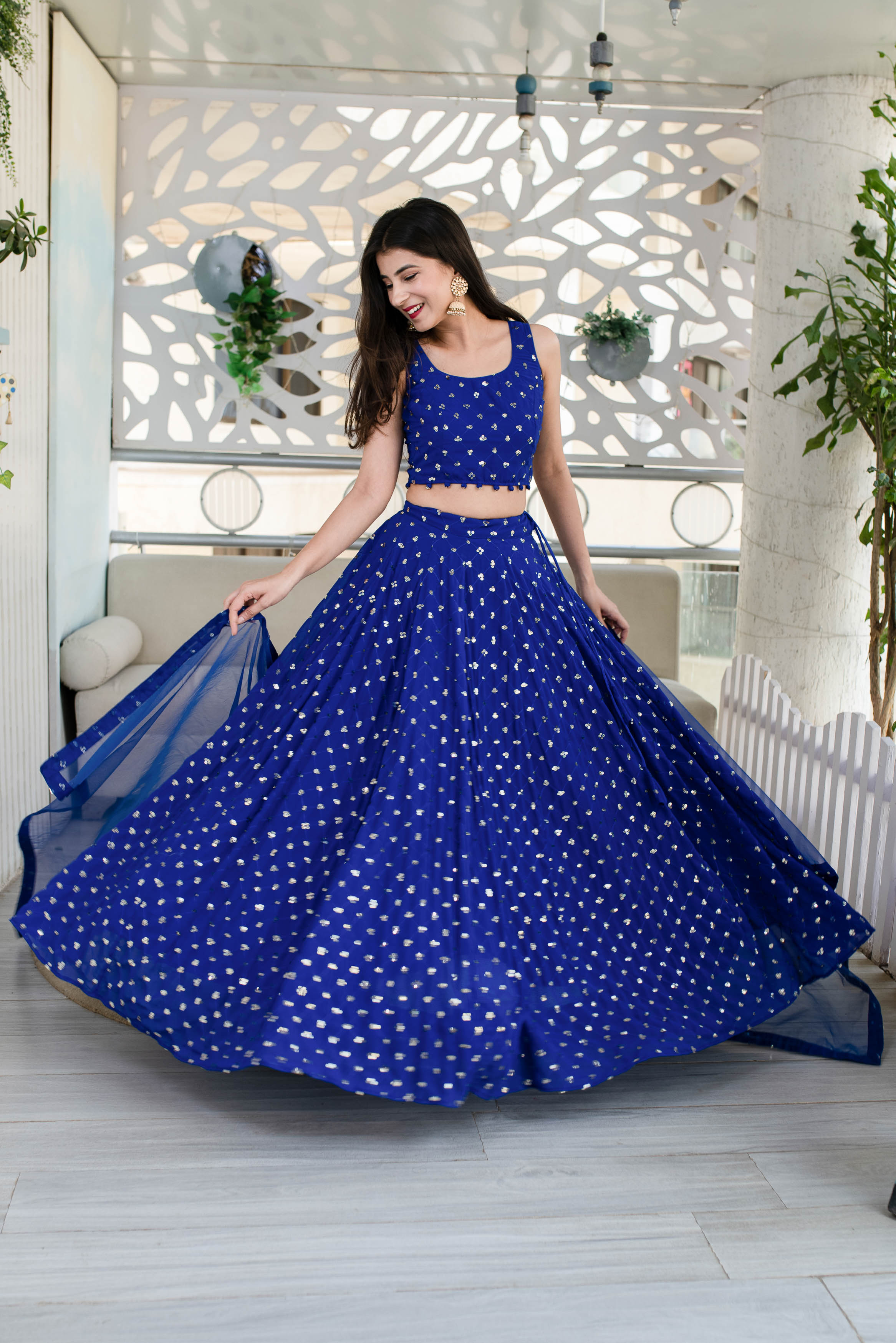 Royal Blue Lehenga