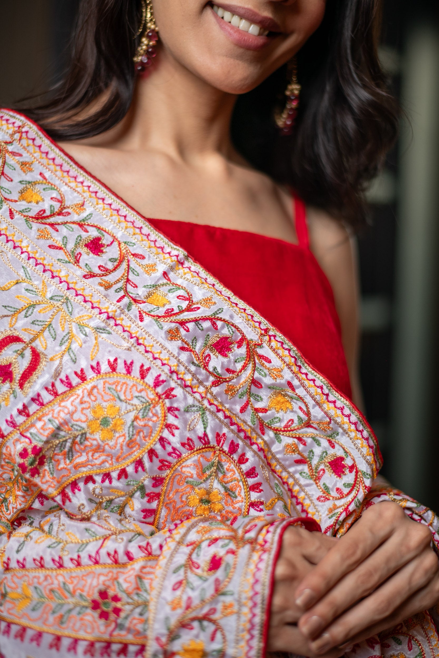 Red Velvet Salwar With Heavy Dupatta