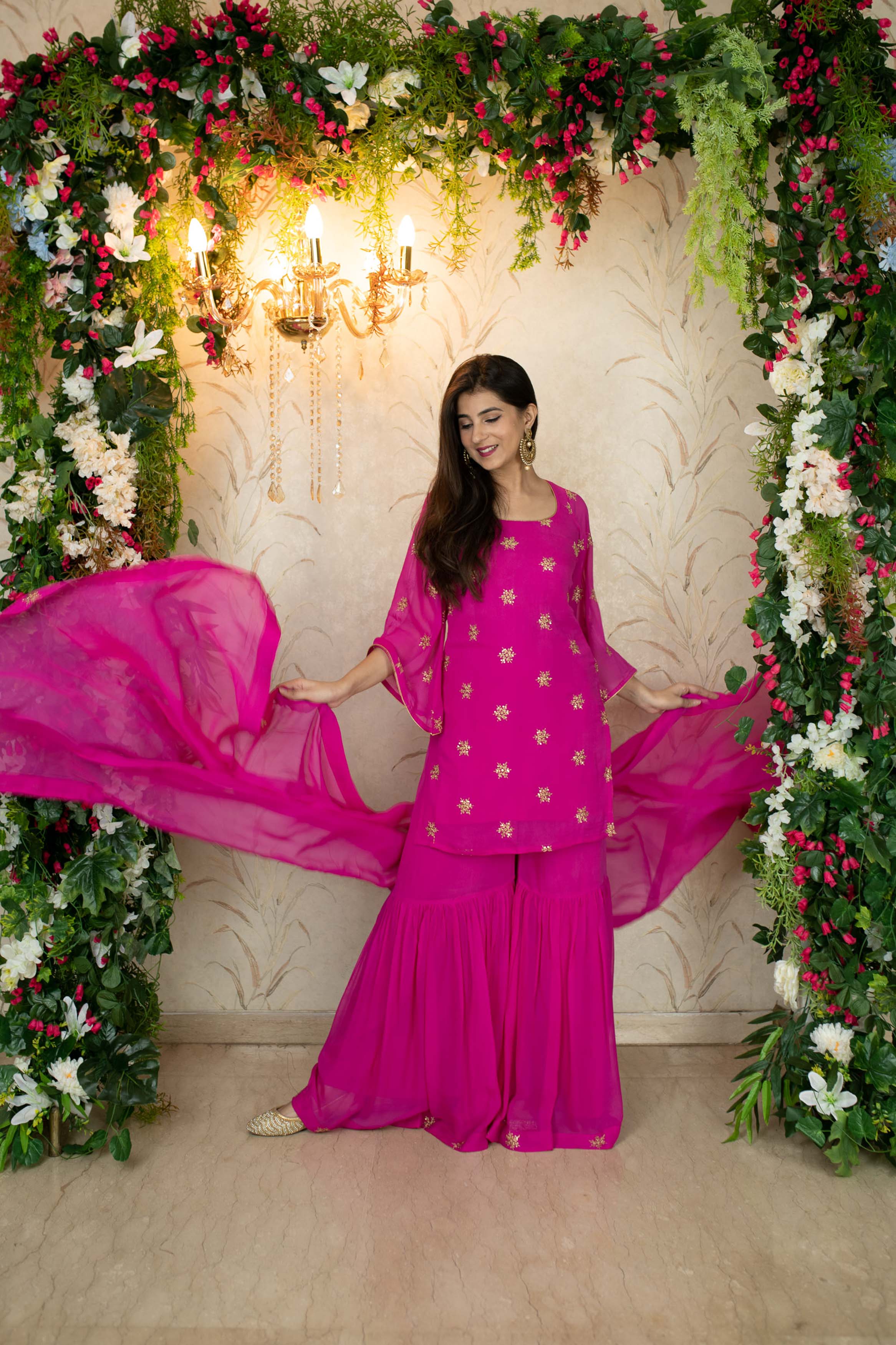 Rani Pink Sharara Set