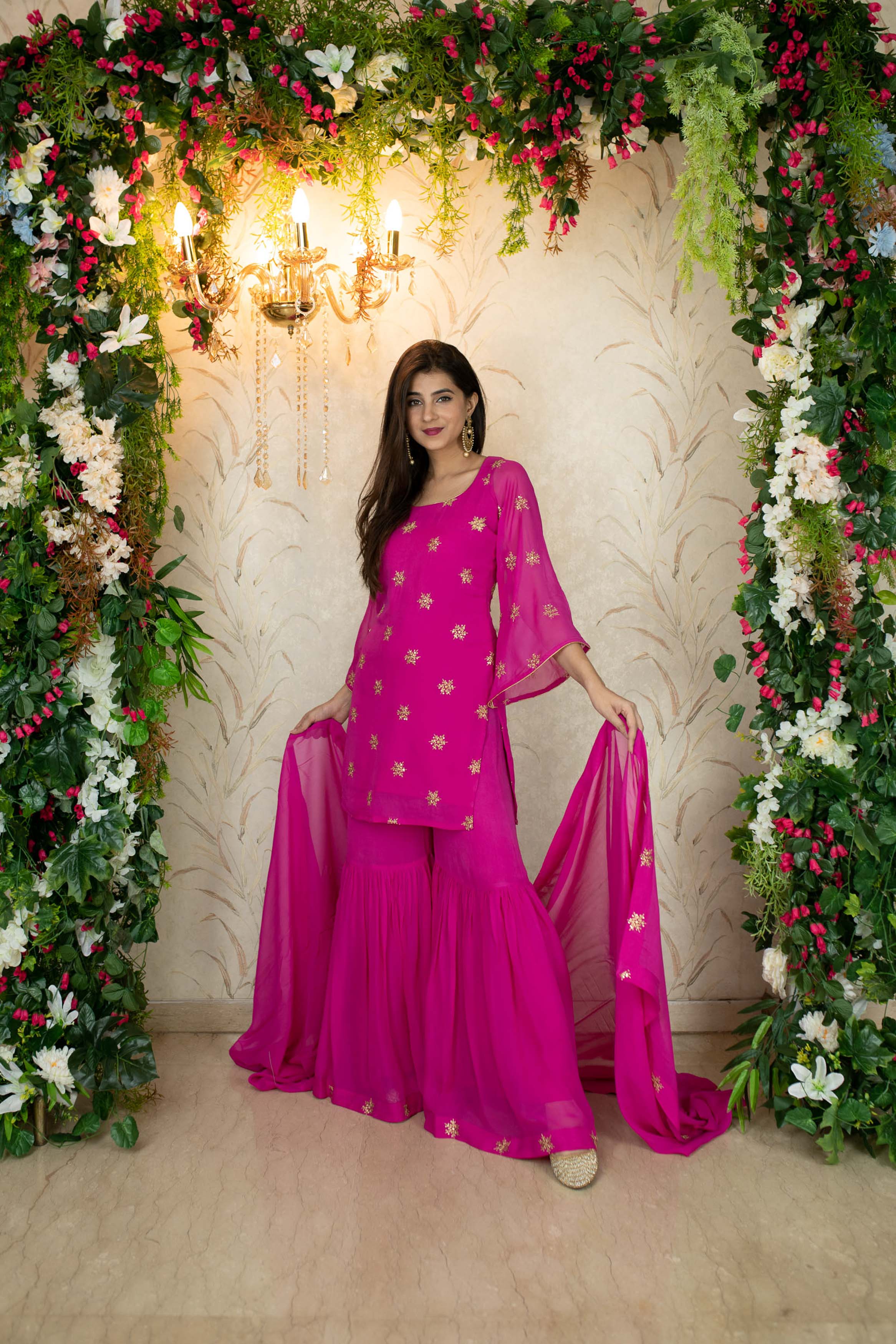 Rani Pink Sharara Set