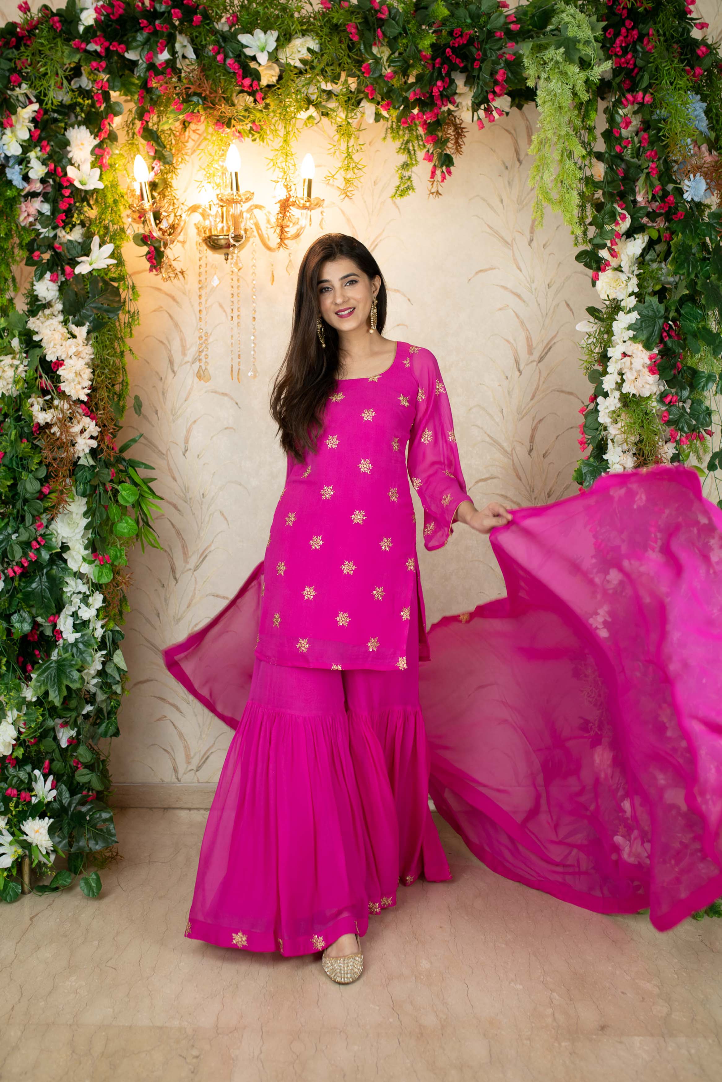 Rani Pink Sharara Set