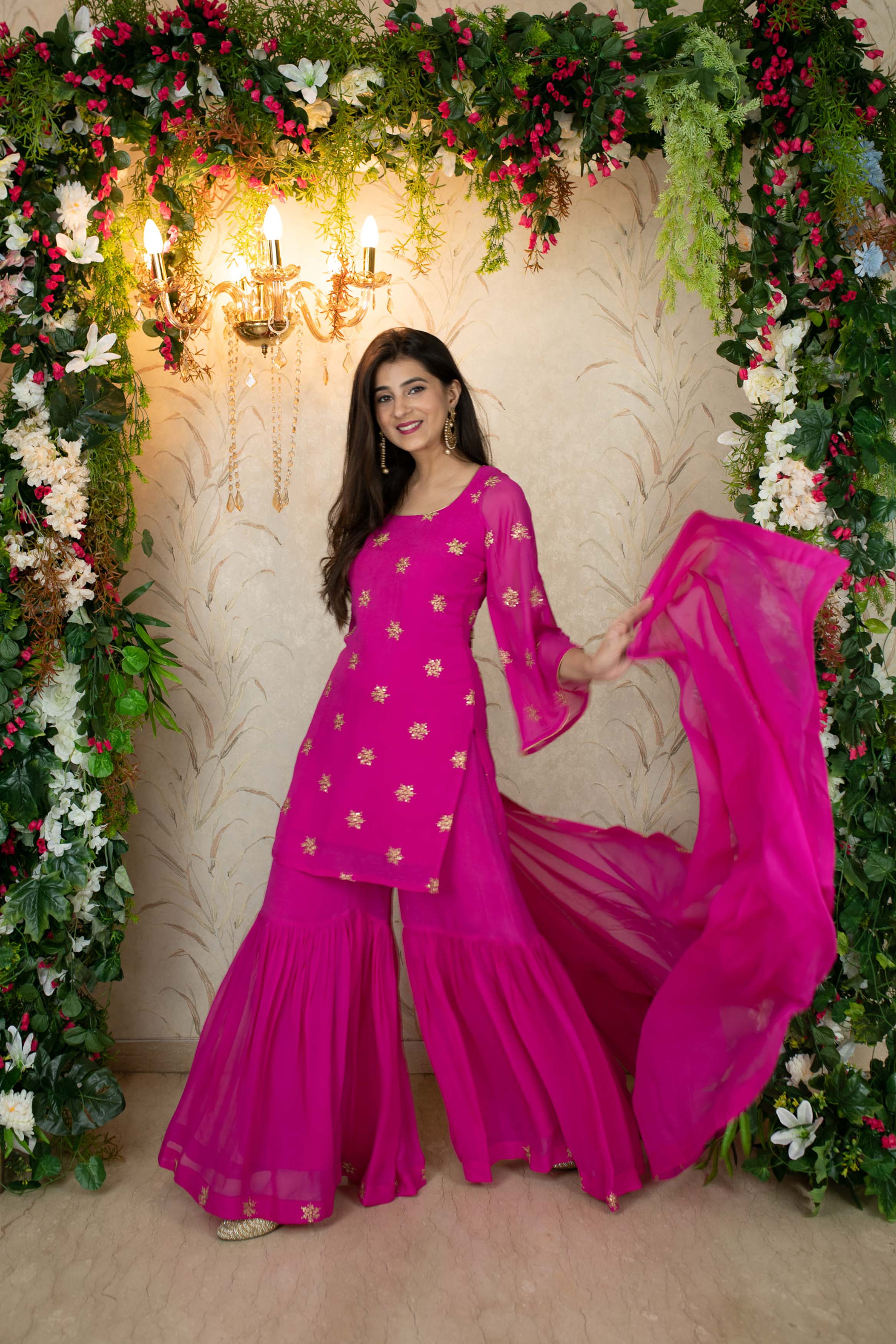 Rani Pink Sharara Set