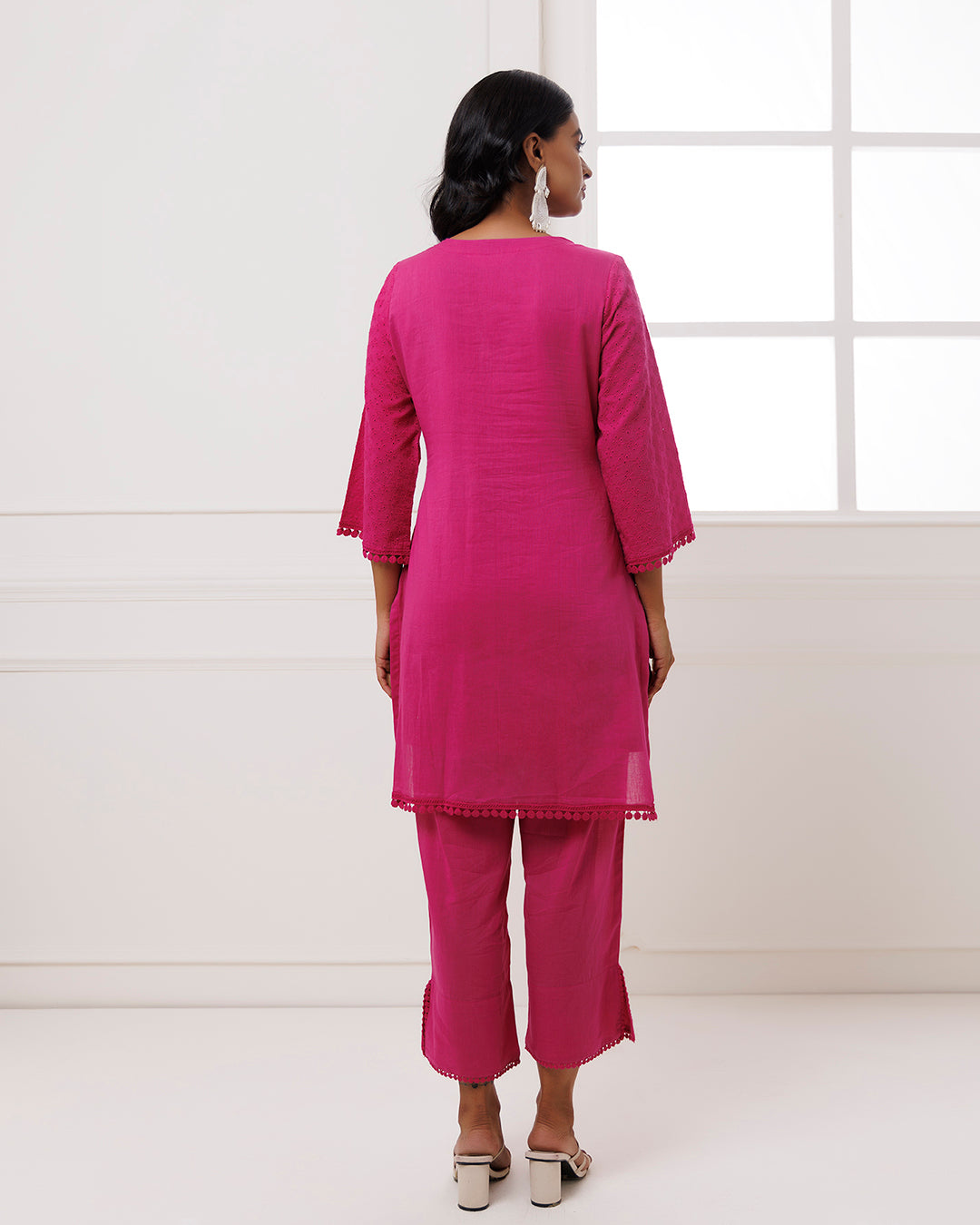 Pink Schiffili Kurta Set