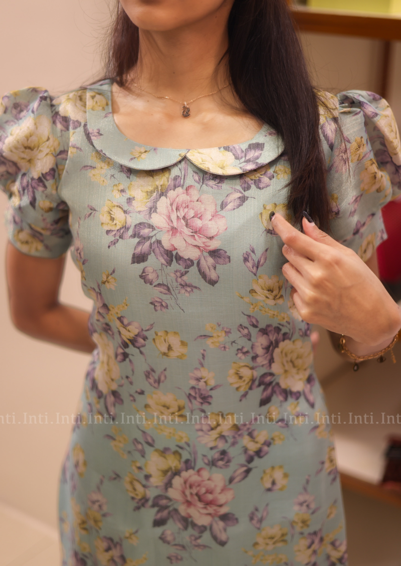 Turquoise Meadow Kurti