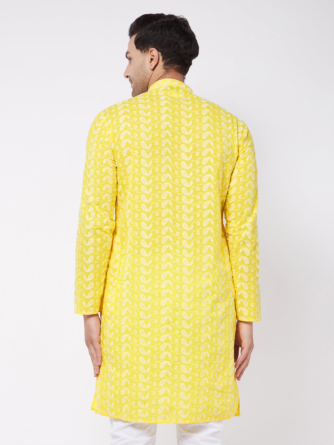 Men's Mustard Pure Cotton Kurta