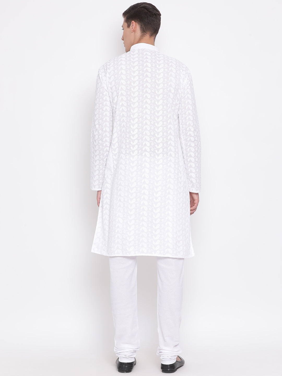 Men's White Pure Cotton Kurta Pyjama Set