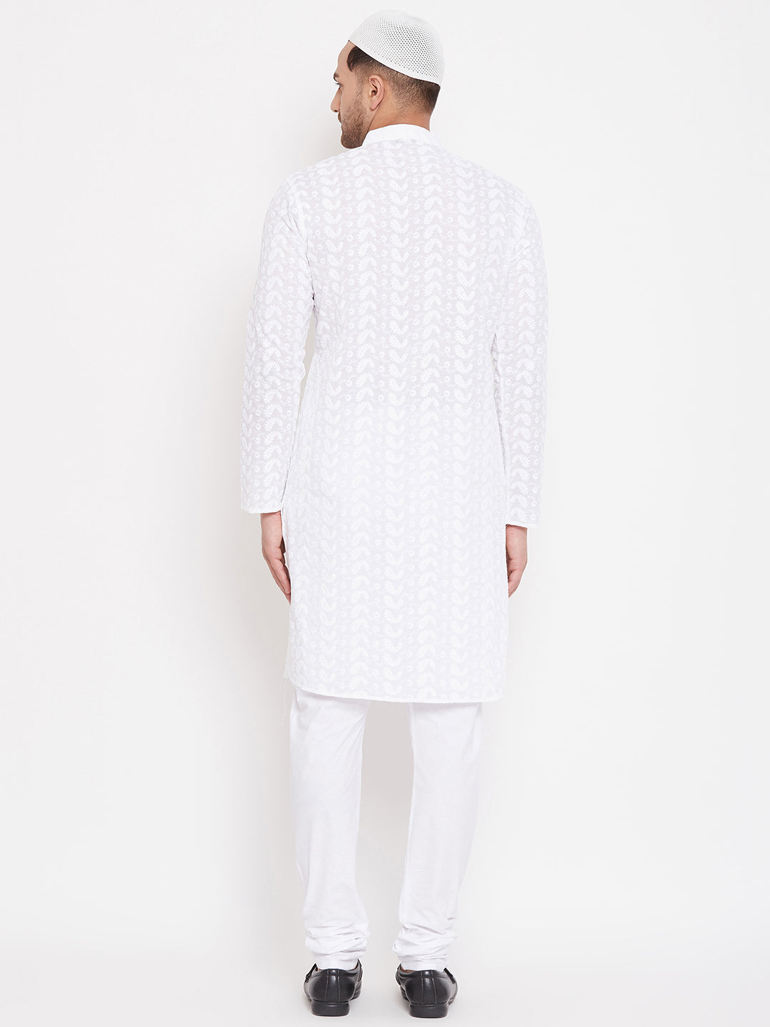 Men's White Pure Cotton Kurta Pyjama Set