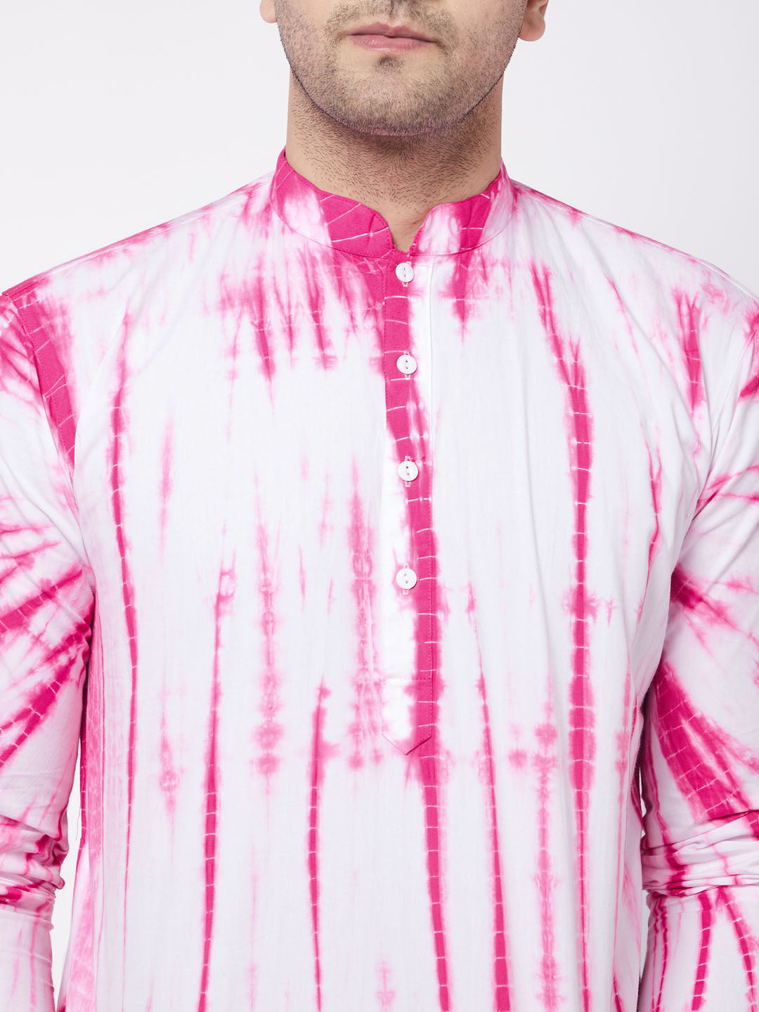 Men's Pink Pure Cotton Kurta