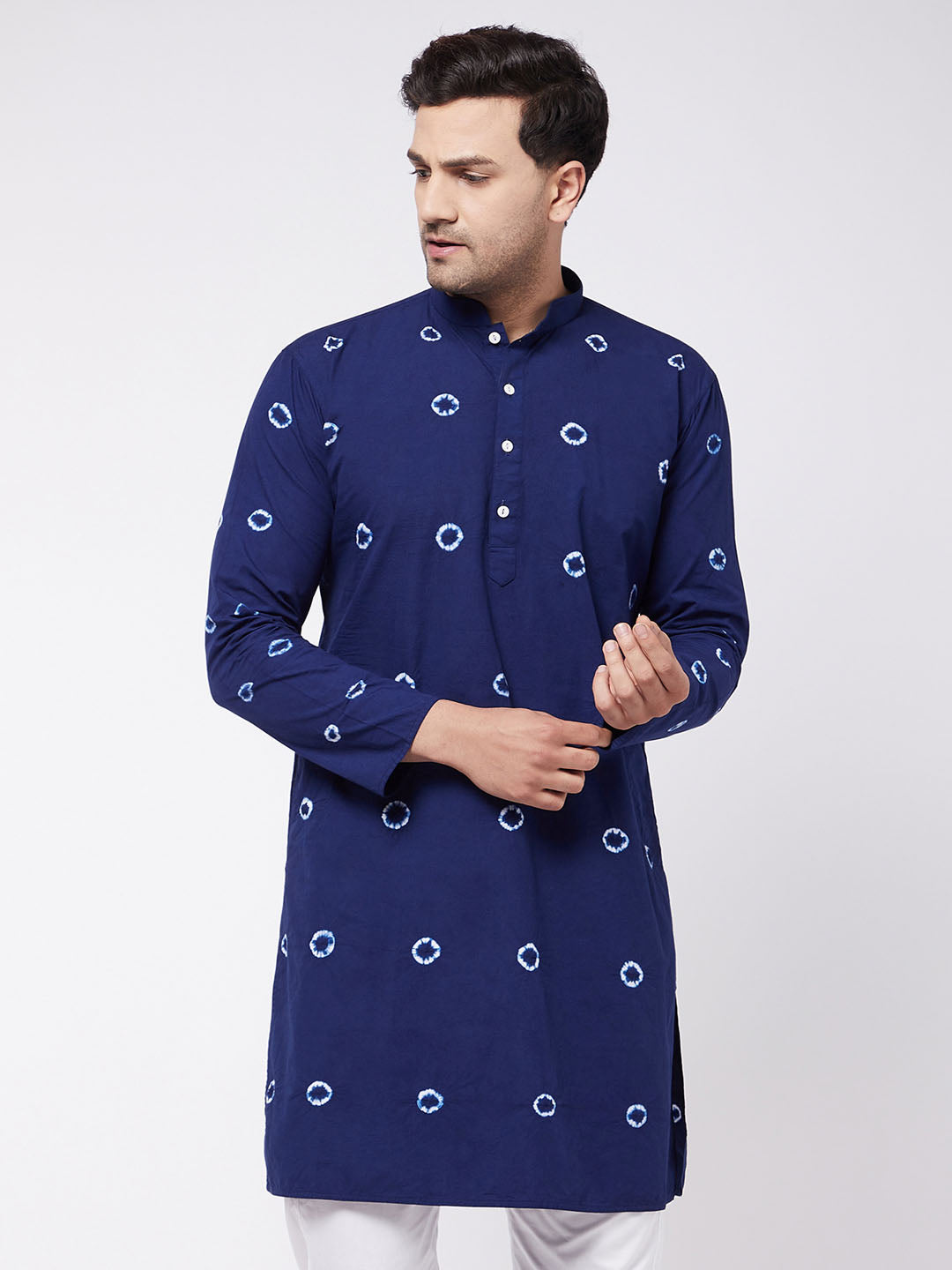 Men's Blue Pure Cotton Kurta