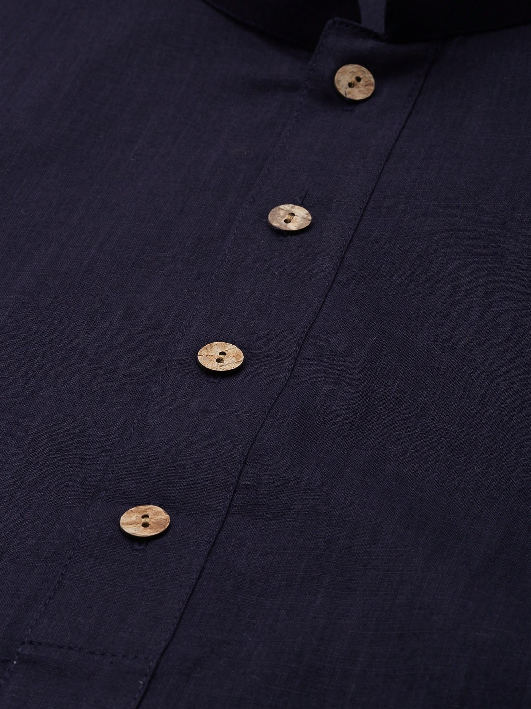 Men's Navy Blue Cotton Kurta