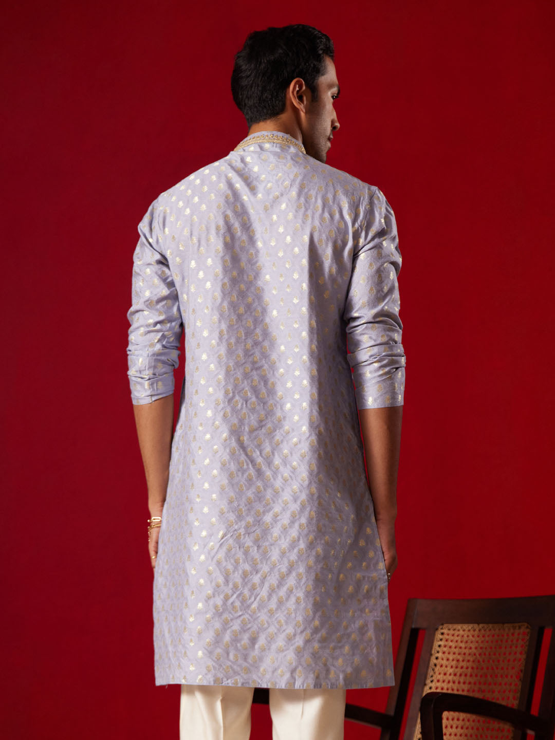 Men's Aqua Silk Blend Kurta