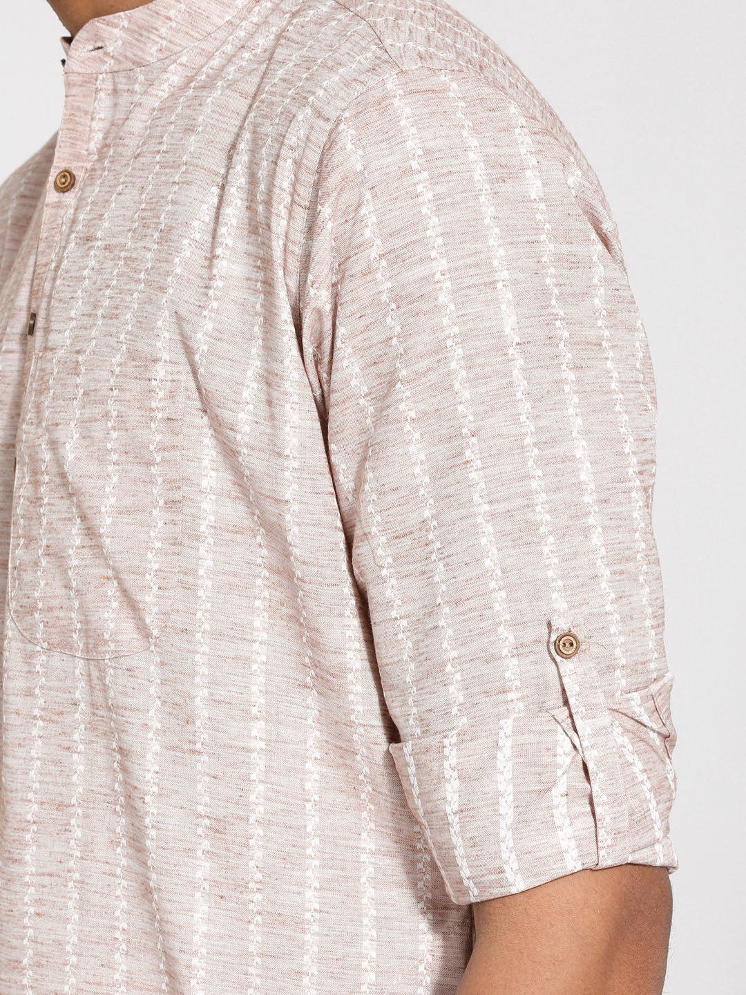 Men's Beige Cotton Kurta