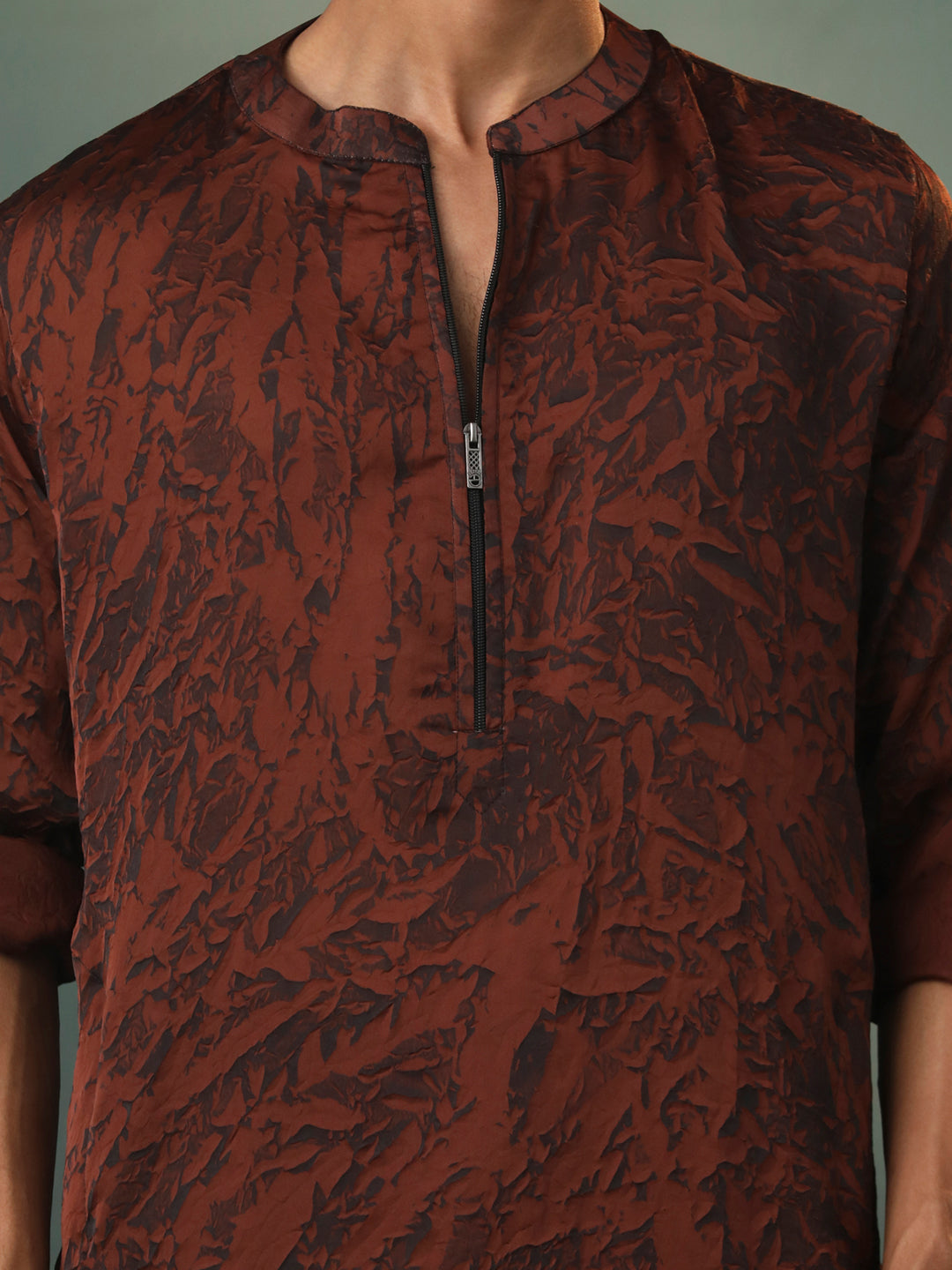 Men's Coffe Cotton Blend Kurta