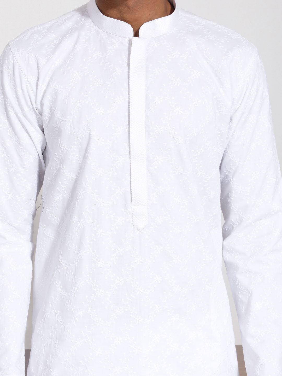 Men's White Cotton Kurta