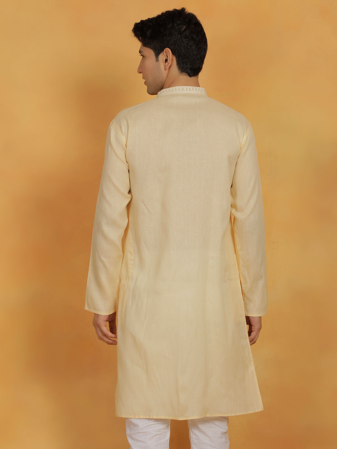 Men's Cream Cotton Kurta