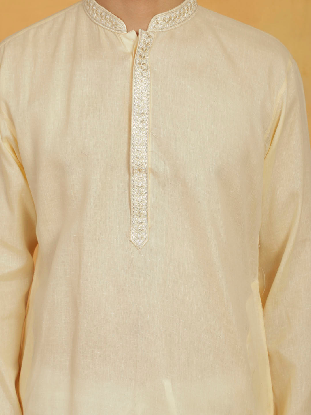 Men's Cream Cotton Kurta