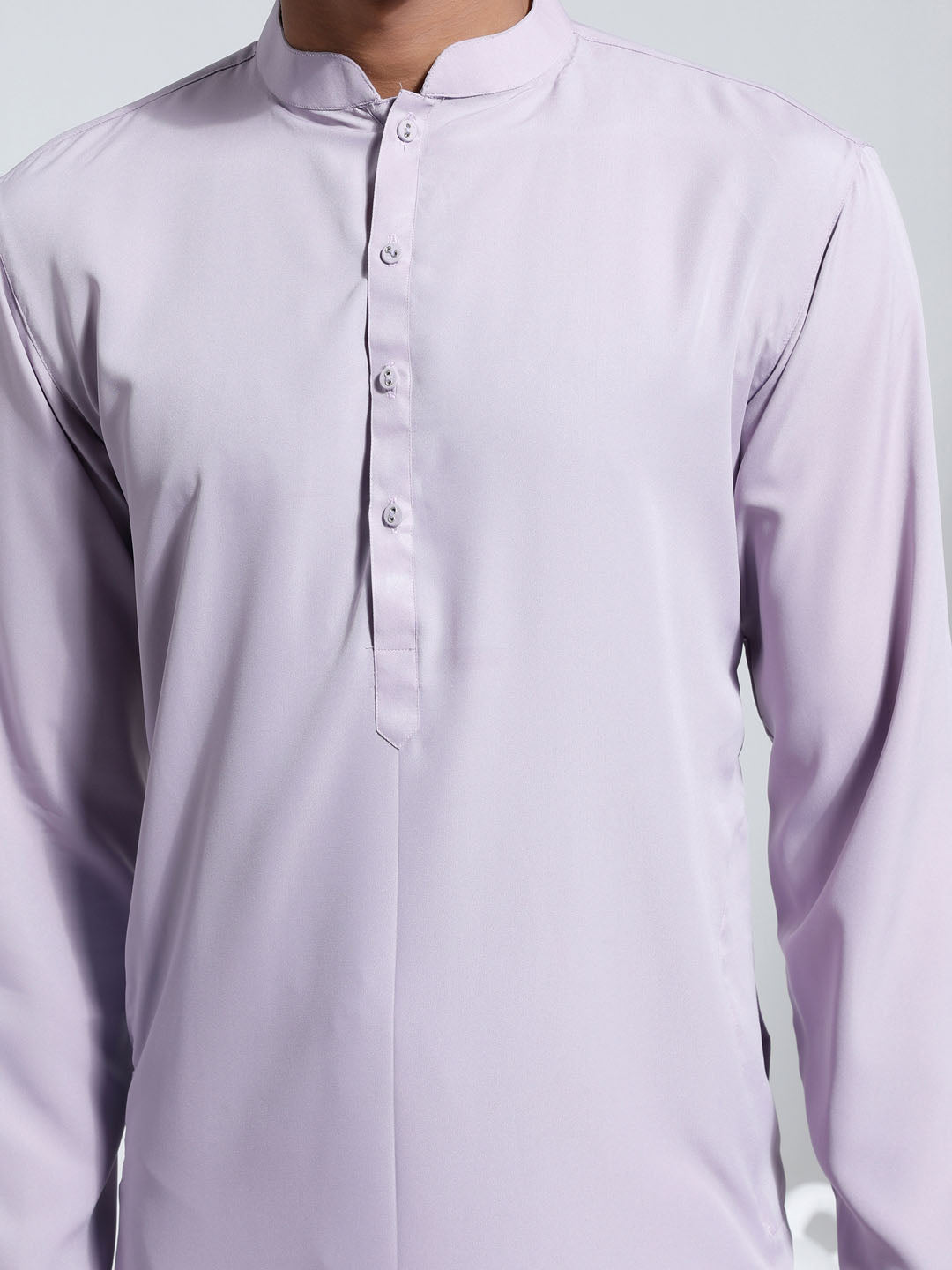 Men's Purple Crepe Kurta And Pyjama