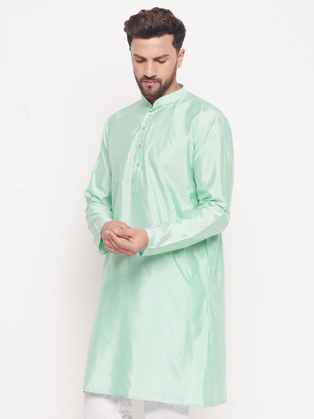 Men's Aqua Silk Blend Kurta