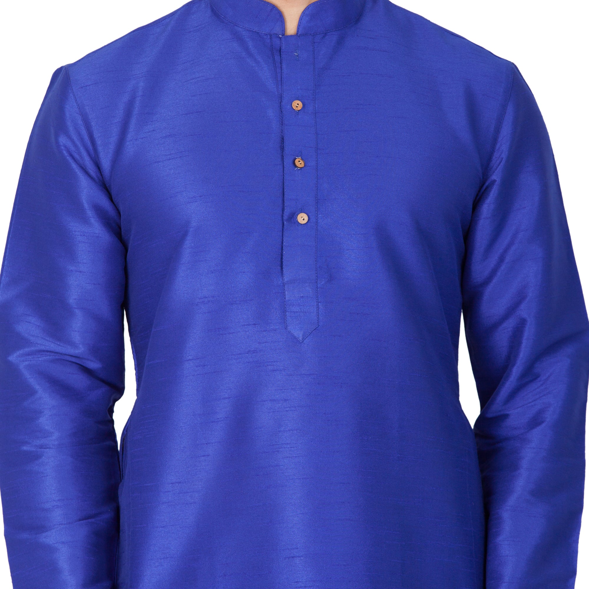 Men's Blue Silk Blend Kurta Pyjama Set