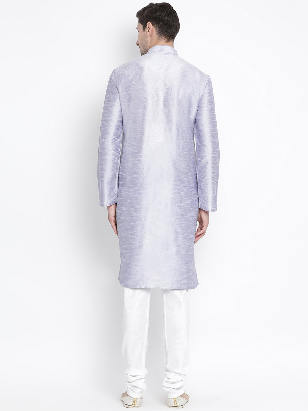 Men's Light Blue Silk Blend Kurta Pyjama Set