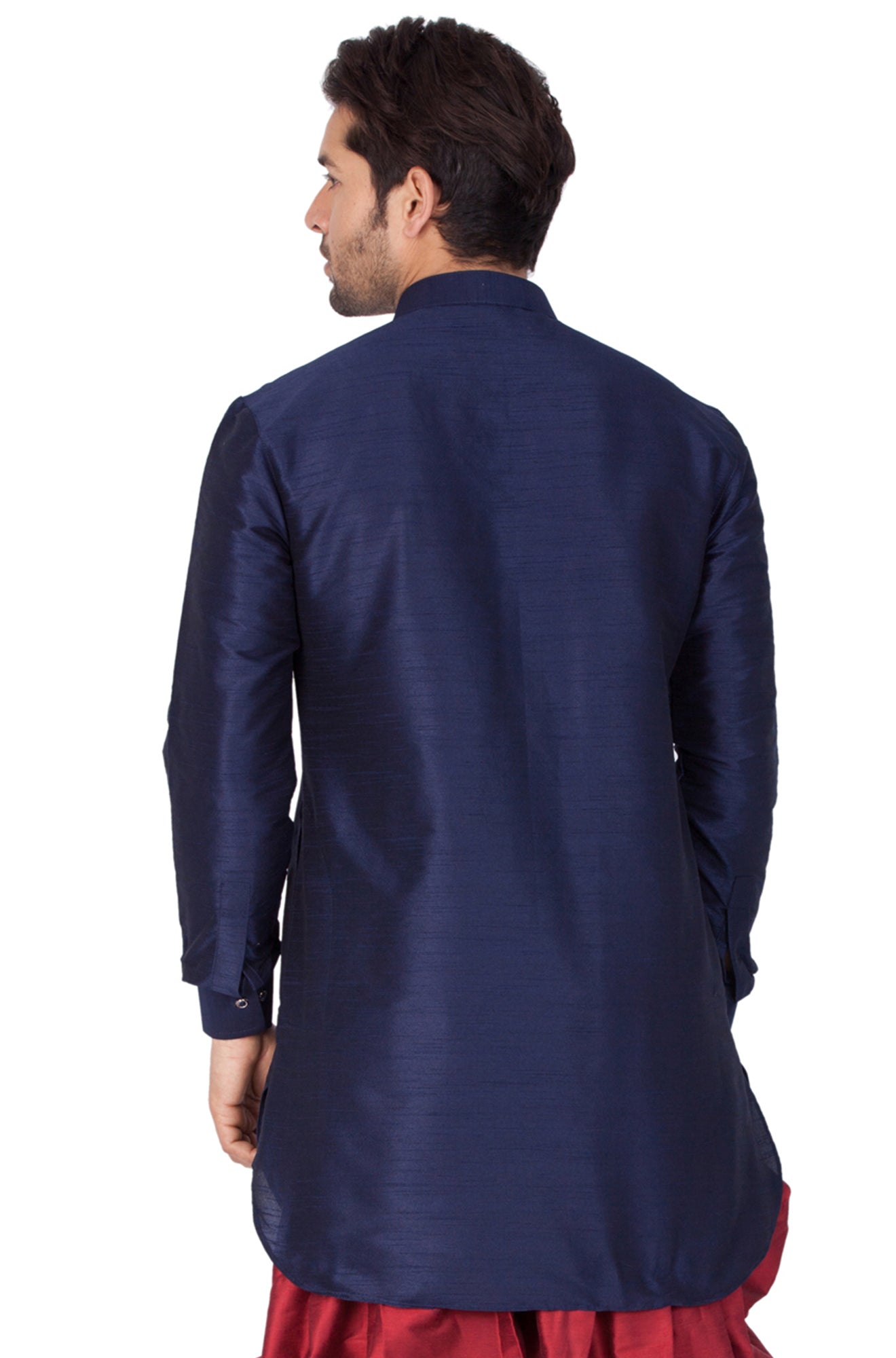 Men's Blue Silk Blend Kurta