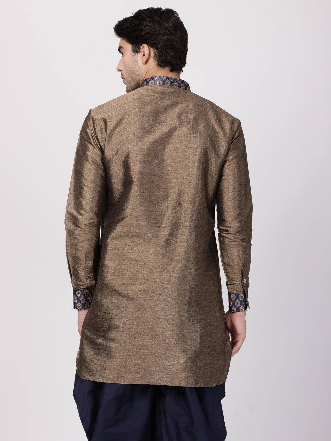 Men's Bronze Silk Blend Kurta