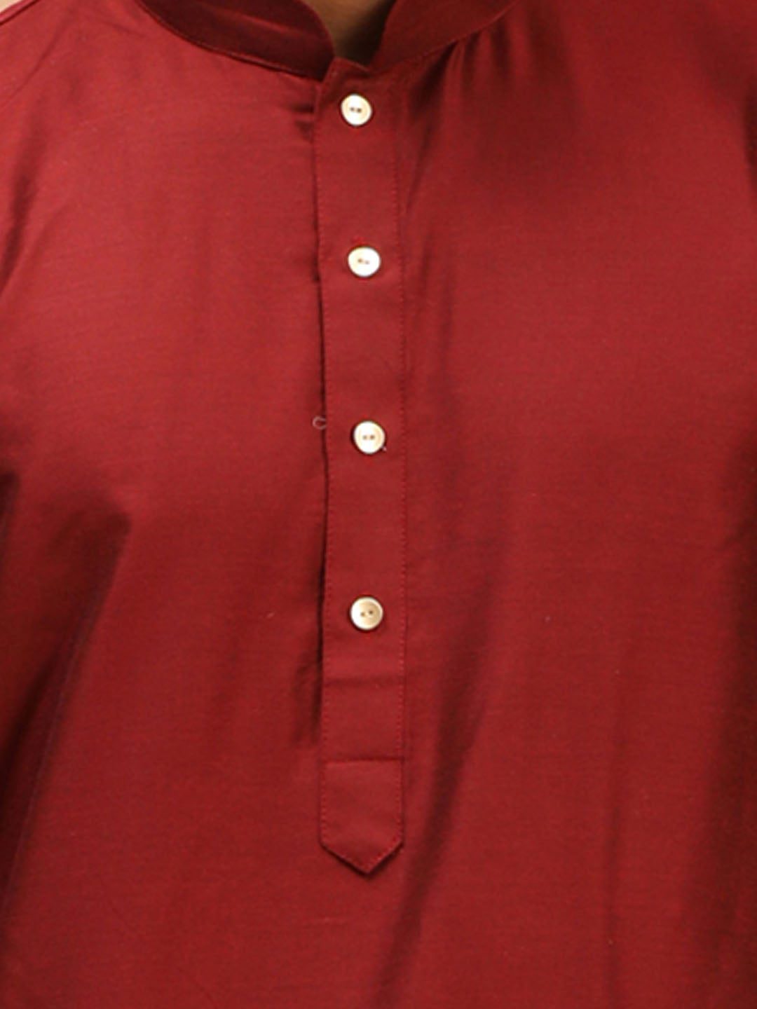 Men's Maroon Viscose Kurta, Pyjama & Dupatta Set